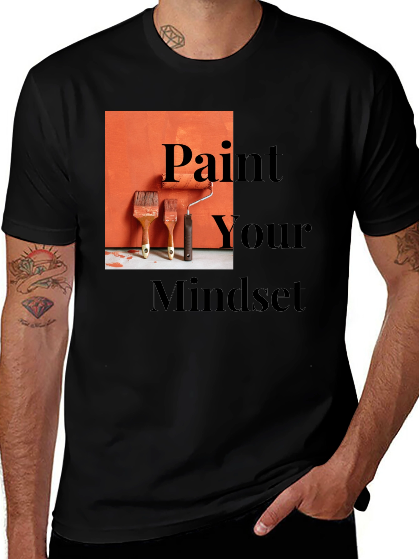 Variant 14 of Paint Your Mindset Graphic Tee - Black