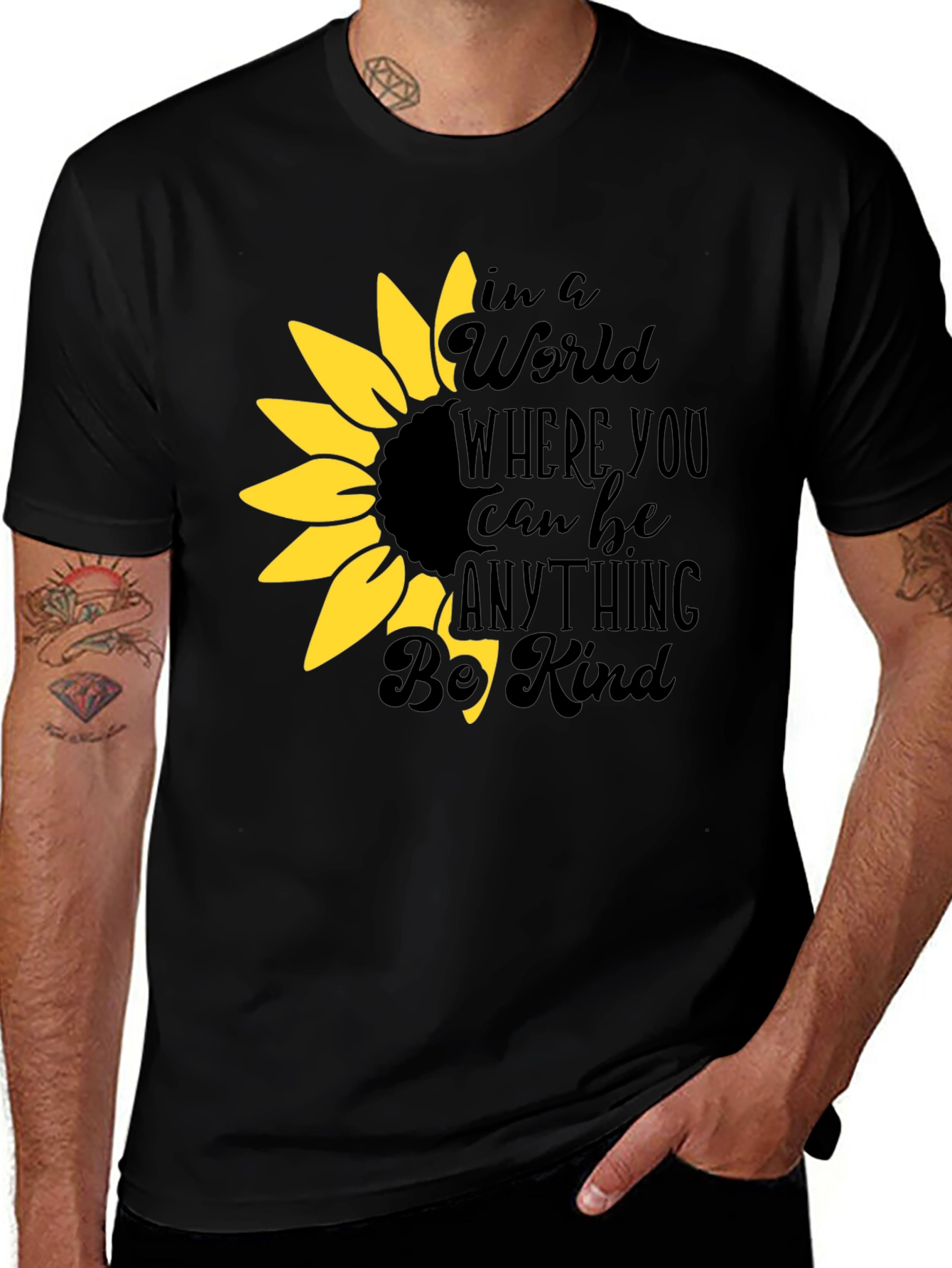 Variant 30 of Be Kind Sunflower Graphic T-Shirt