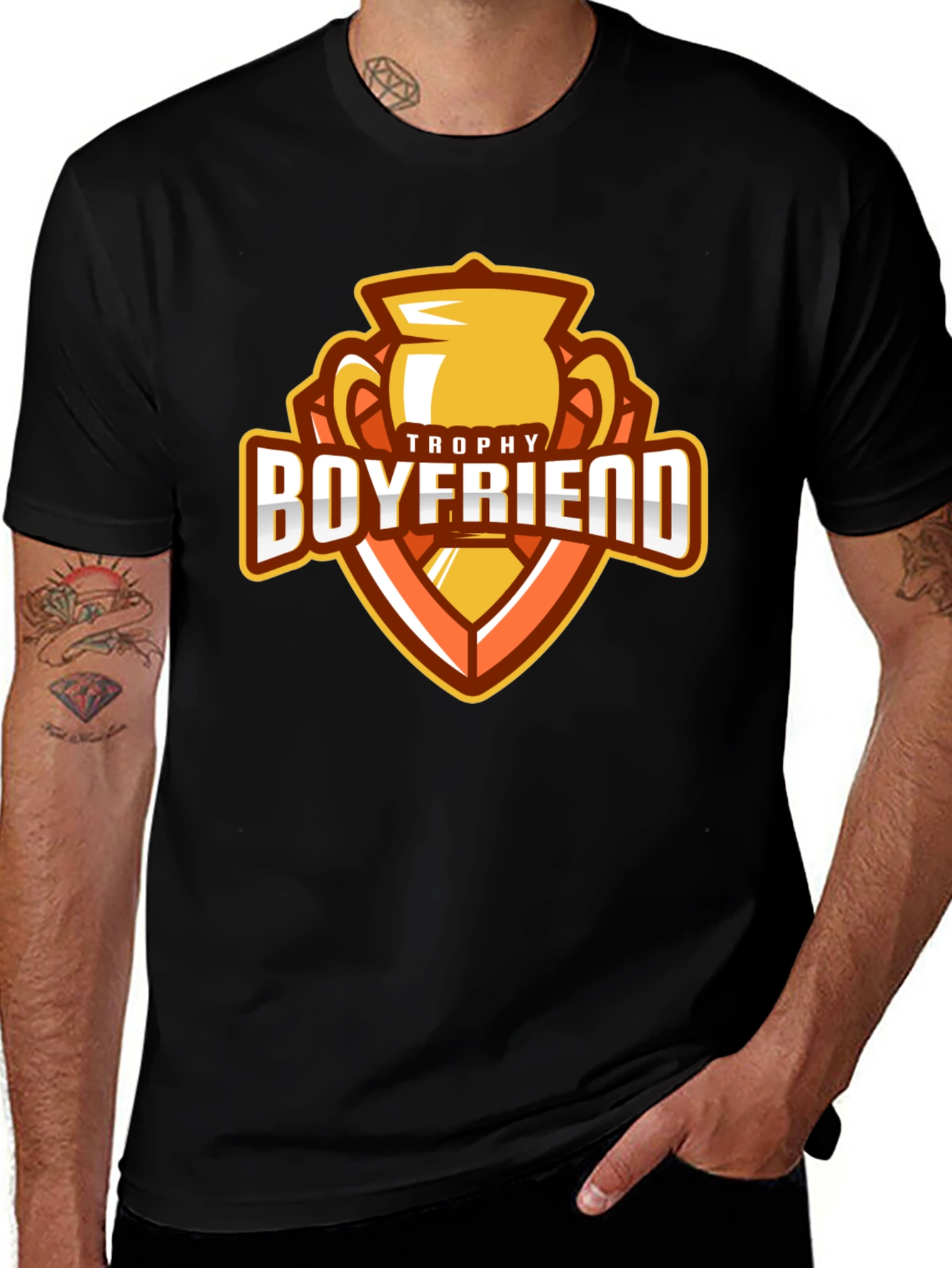 Trophy Boyfriend Graphic Tee - Novelty Men's T-Shirt