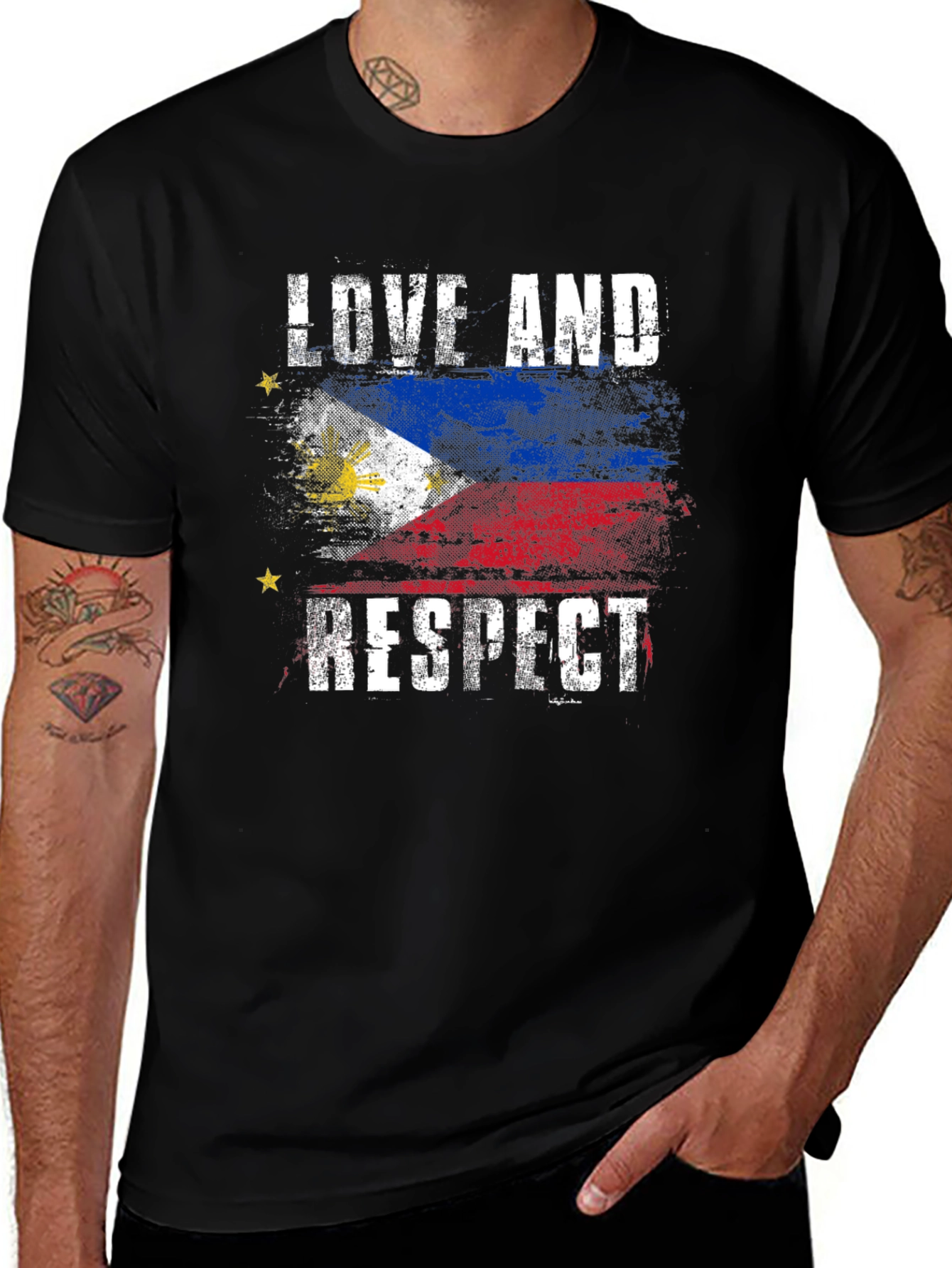Love and Respect Philippines Flag T-Shirt