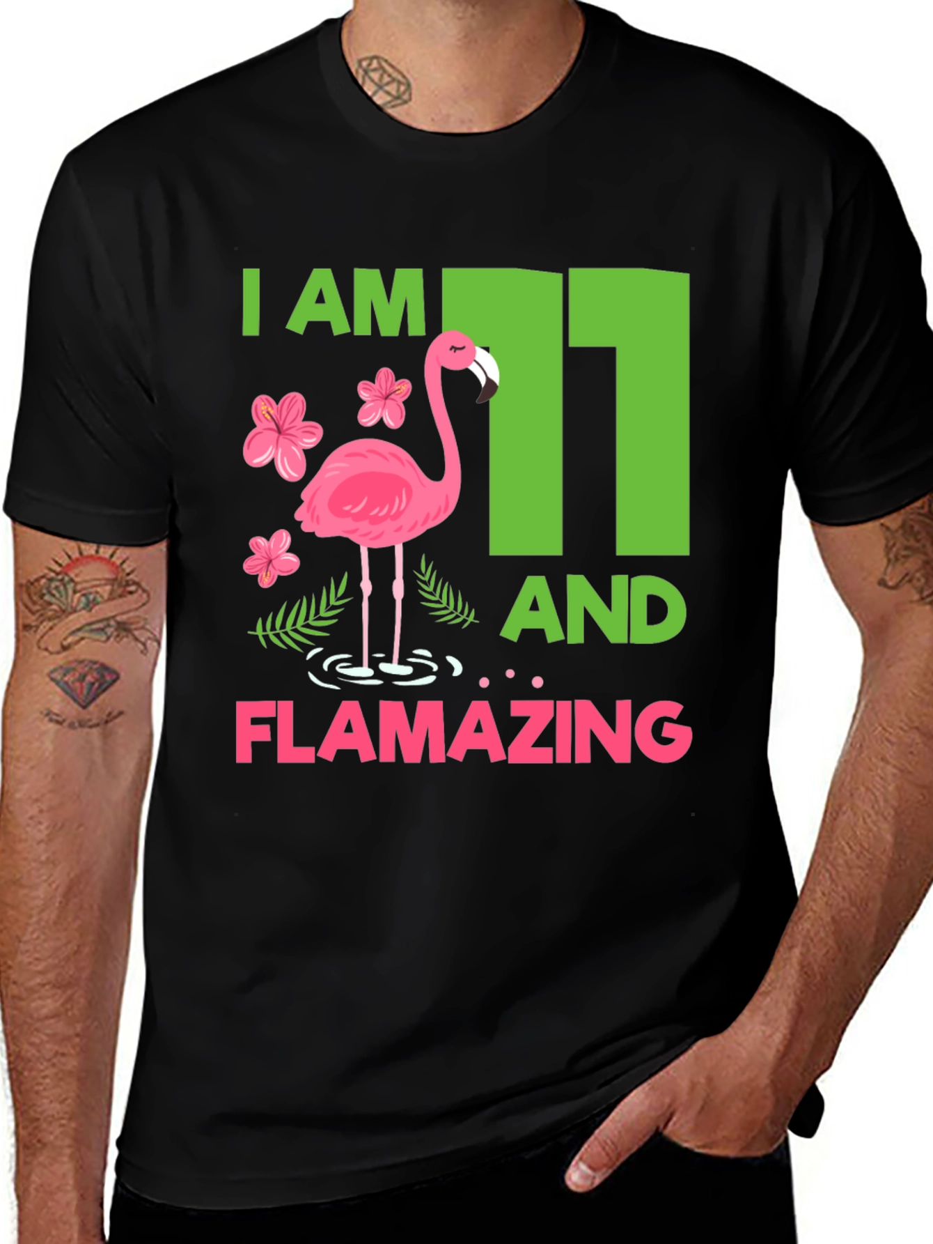 I Am 11 Flamazing Birthday T-Shirt