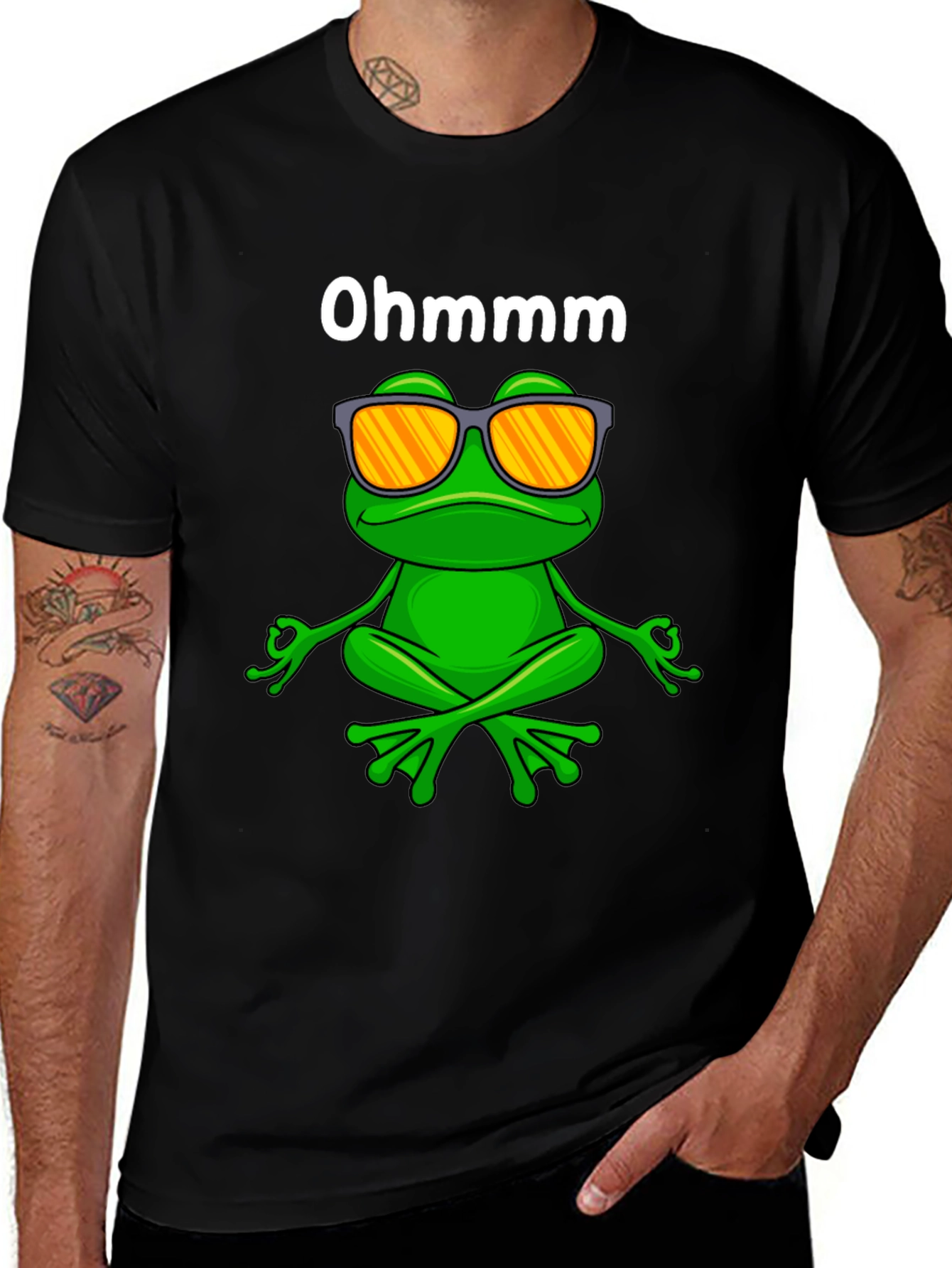 Variant 8 of Ohm Frog T-Shirt - Meditating Frog Graphic Tee