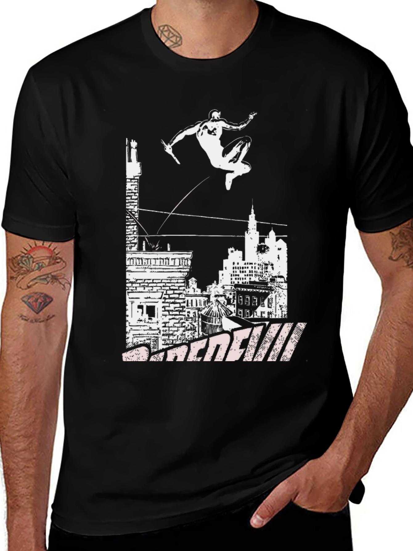 Daredevil Cityscape Graphic Tee - Black