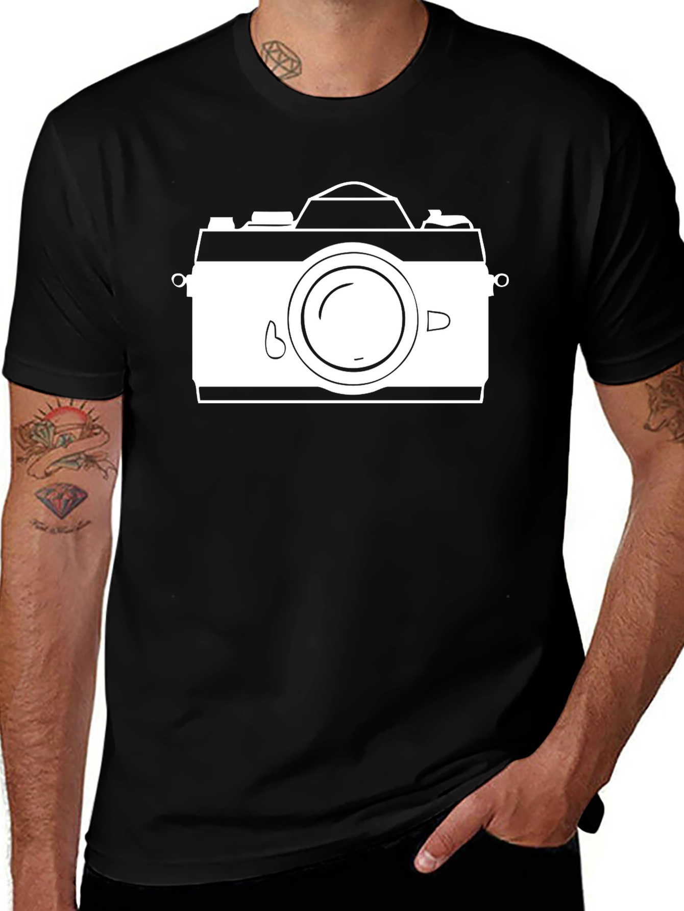 Variant 10 of Camera Graphic Black T-Shirt - Stylish Photo Tee