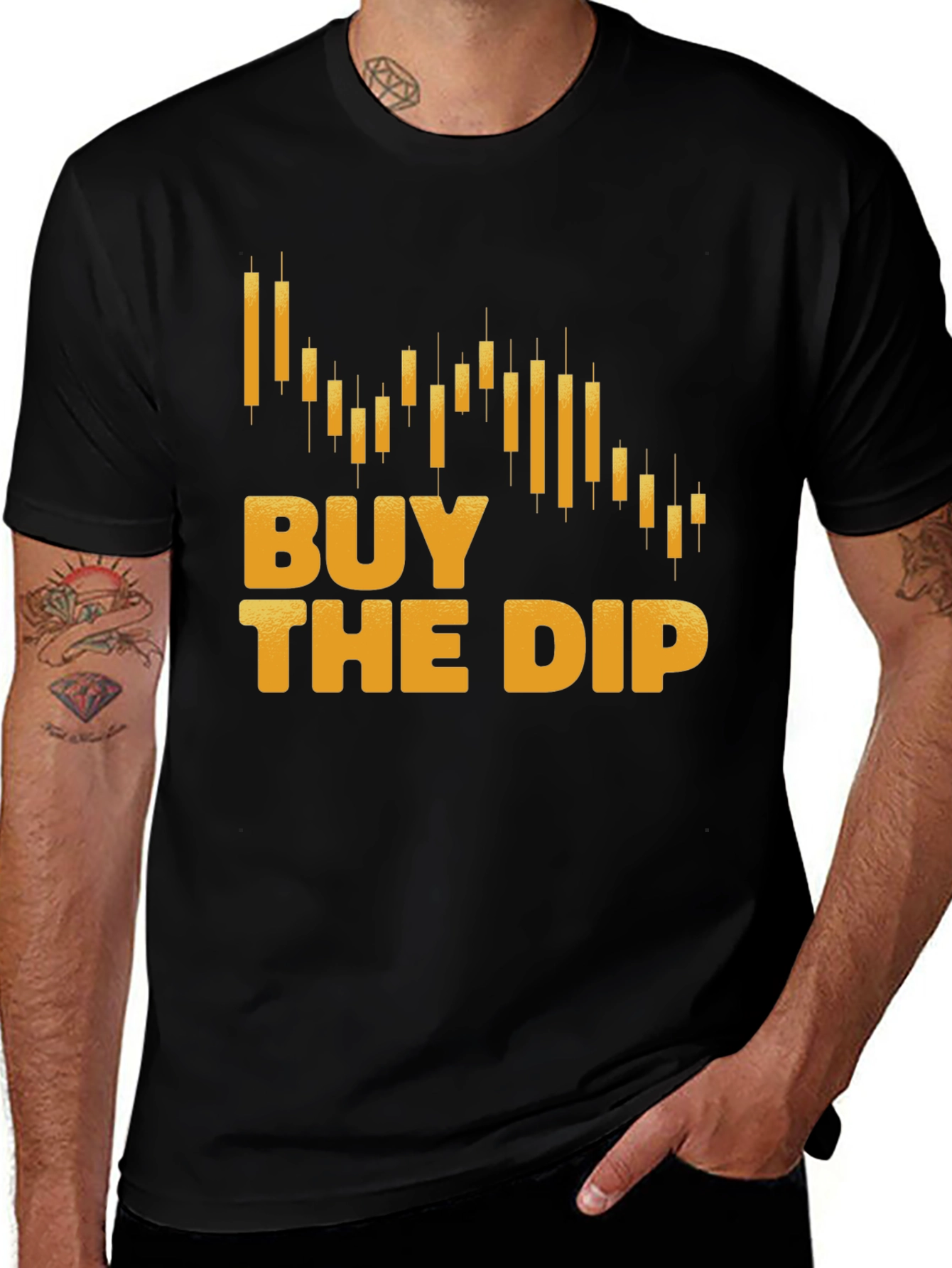 Variant 3 of Buy The Dip Stock Market Graphic Tee