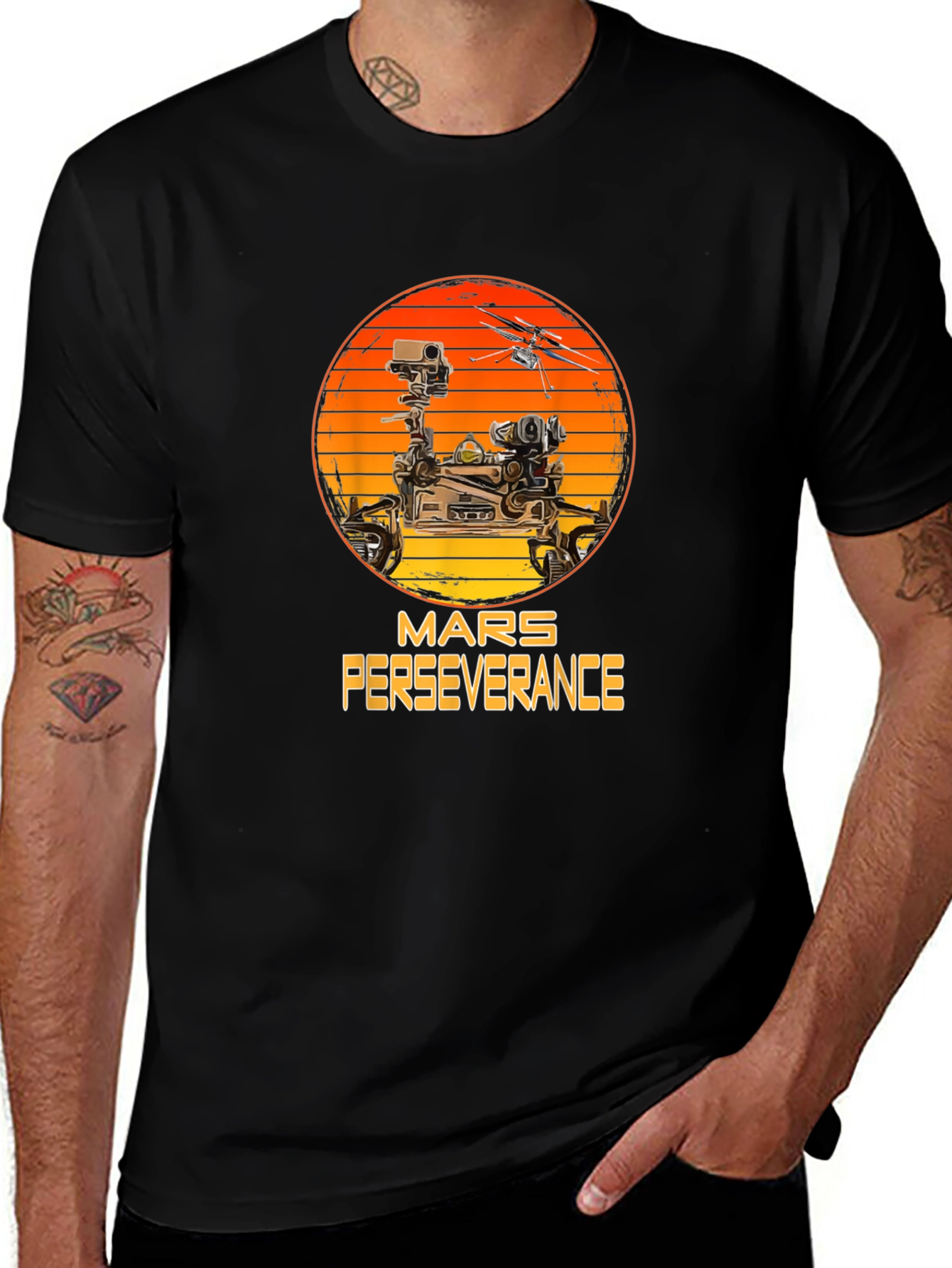 Variant 25 of Mars Perseverance T-Shirt - Black