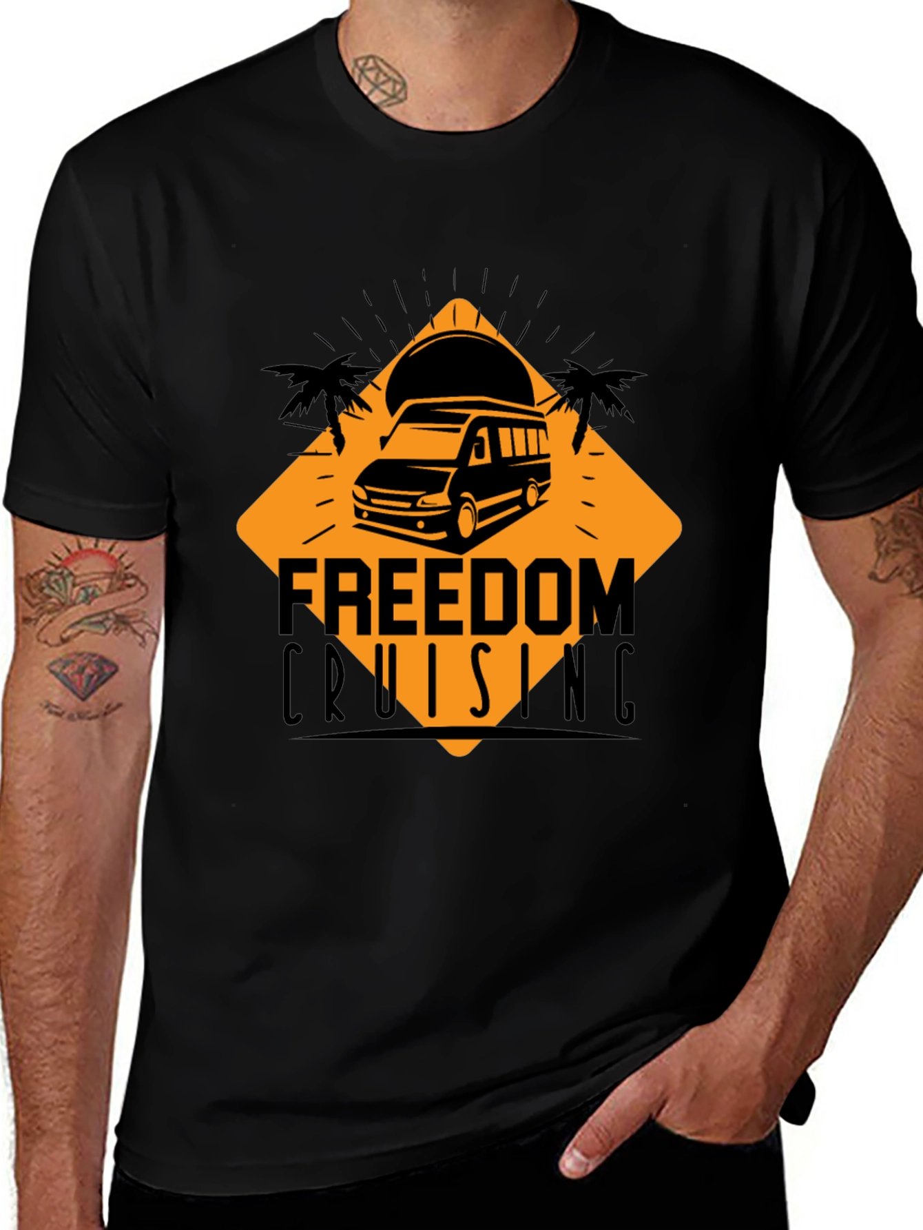 Variant 9 of Freedom Cruising T-Shirt - Adventure Awaits!