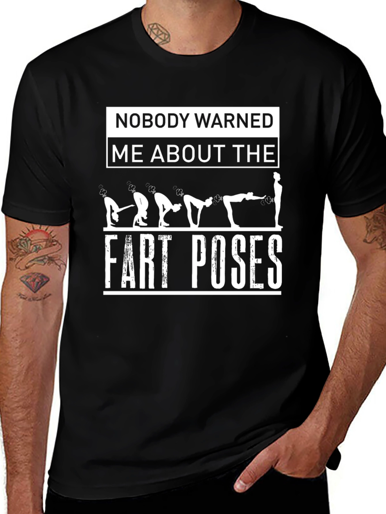 Variant 21 of Funny Yoga Fart Poses T-Shirt 