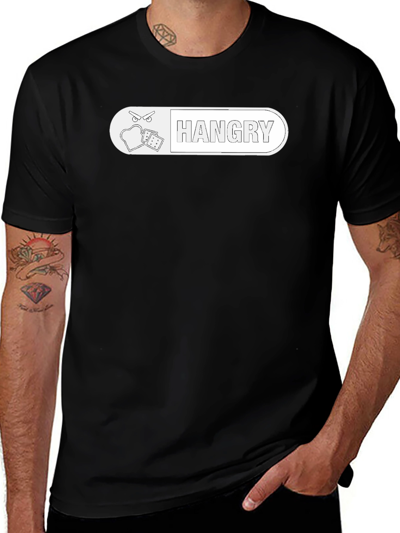Variant 14 of Hangry T-Shirt Funny Food Graphic Tee
