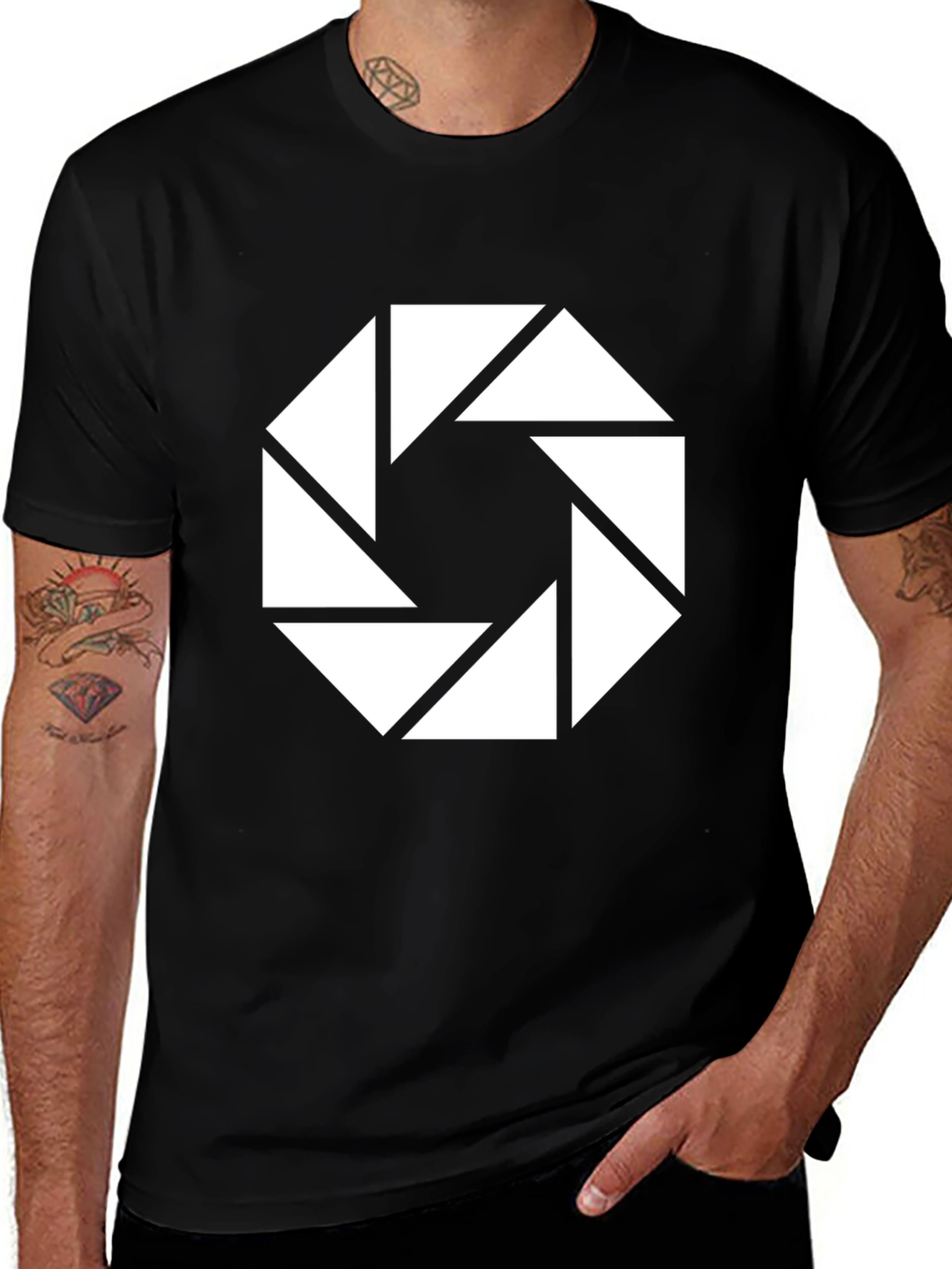 Aperture Science Logo Black T-Shirt