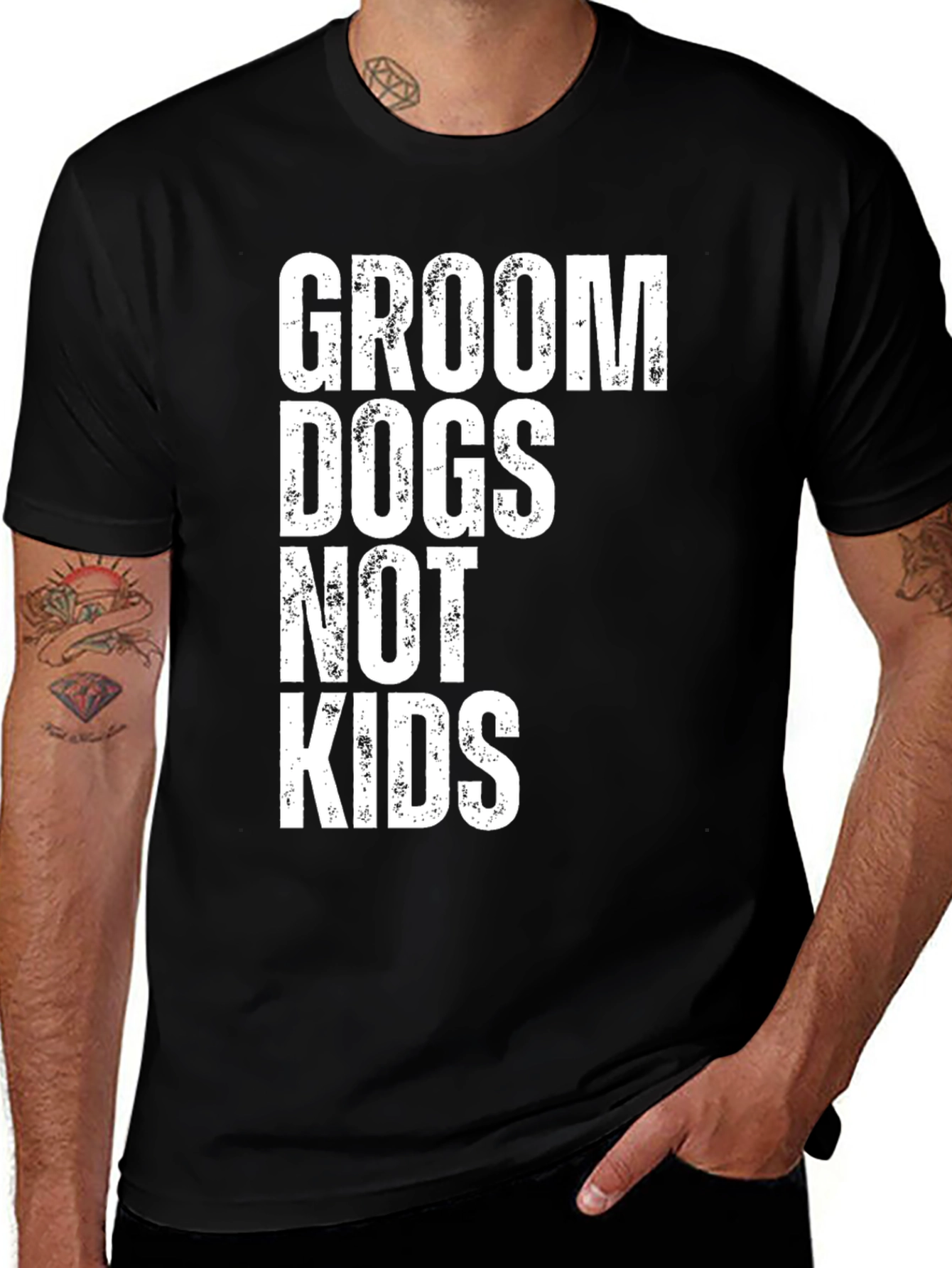 Variant 20 of Groom Dogs Not Kids Graphic Tee