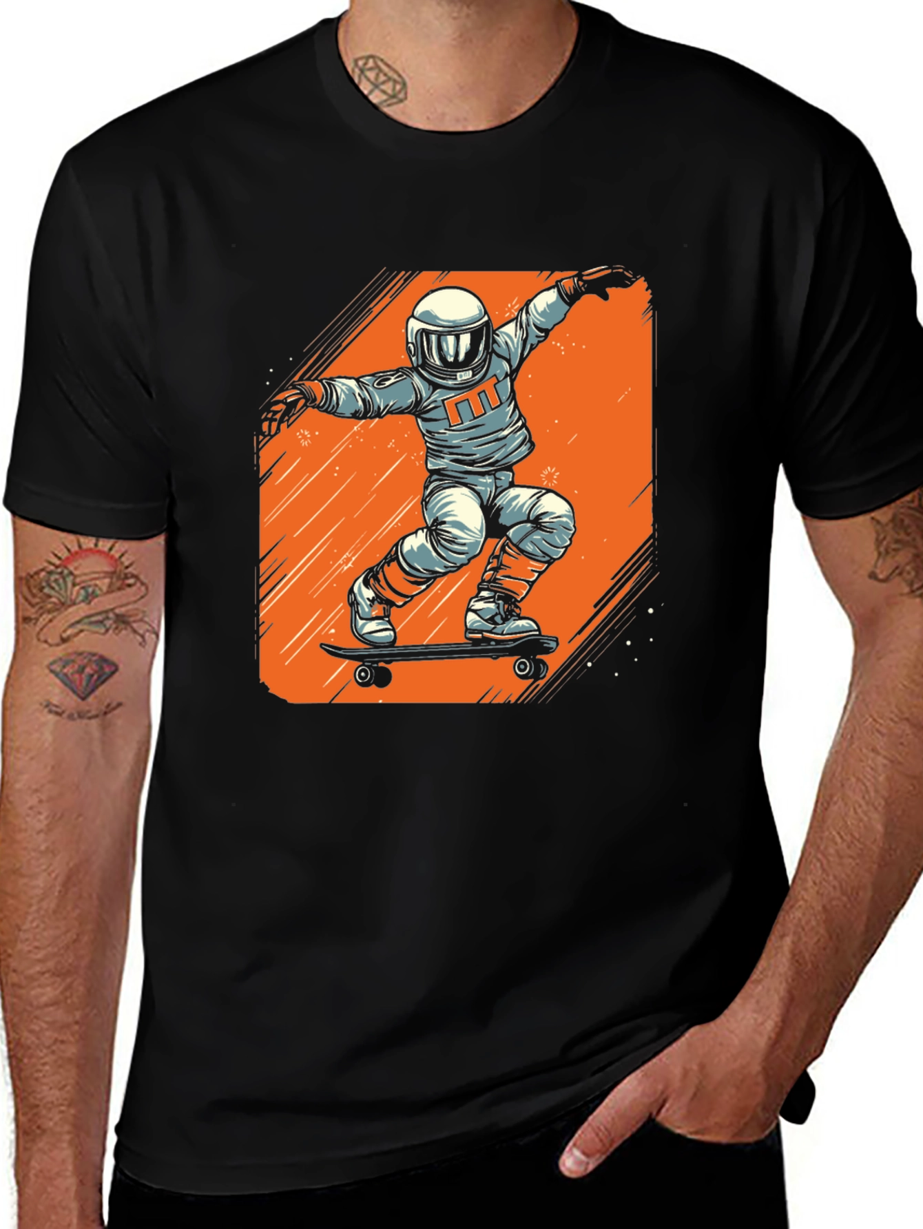 Variant 11 of Skateboarding Astronaut Graphic Tee