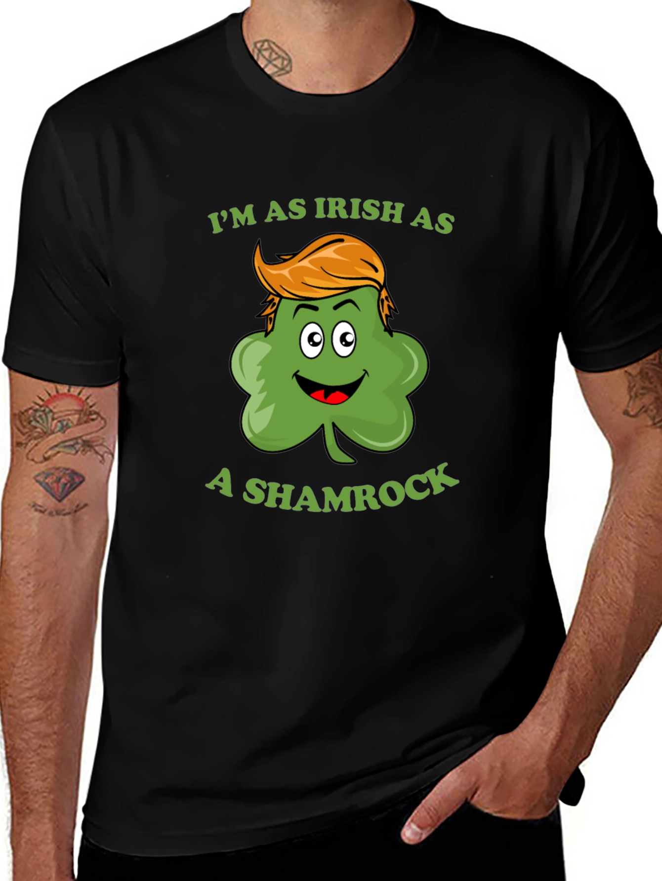 Variant 16 of Irish Shamrock Graphic T-Shirt