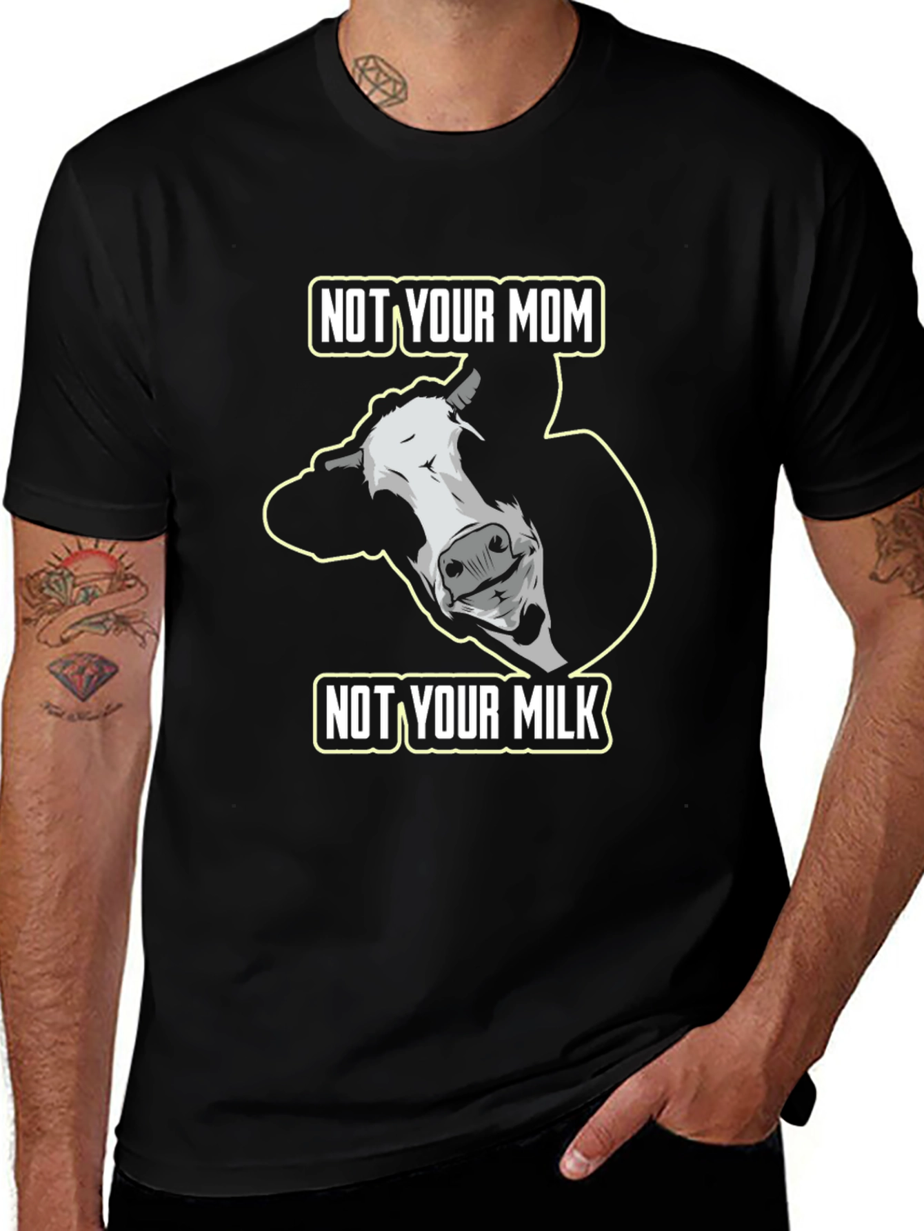 Variant 10 of Not Your Mom Not Your Milk Vegan T-Shirt