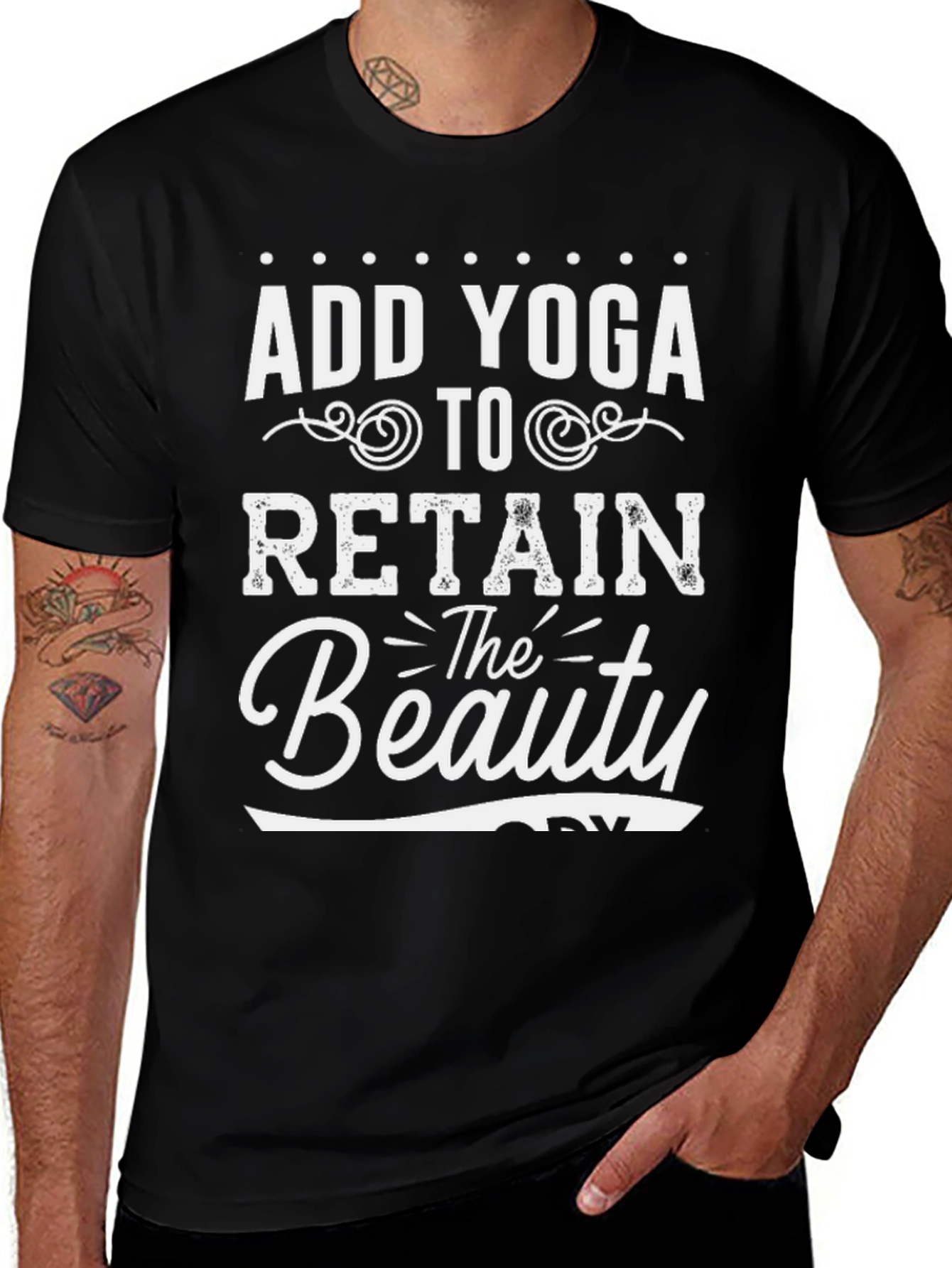 Variant 20 of Add Yoga to Retain the Beauty Black Tee
