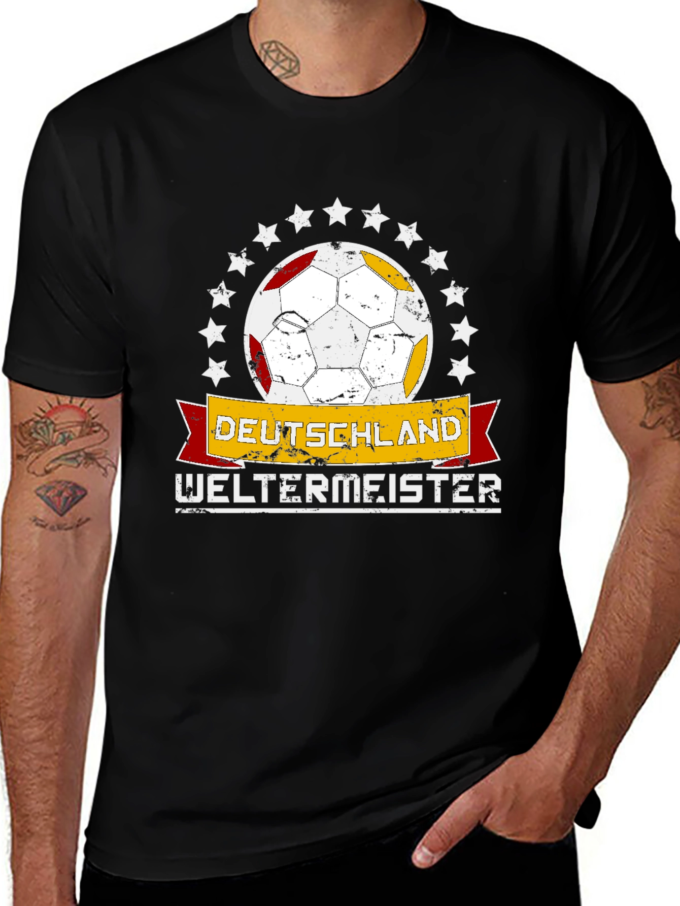 Black Deutschland Weltmeister Soccer T-Shirt main image