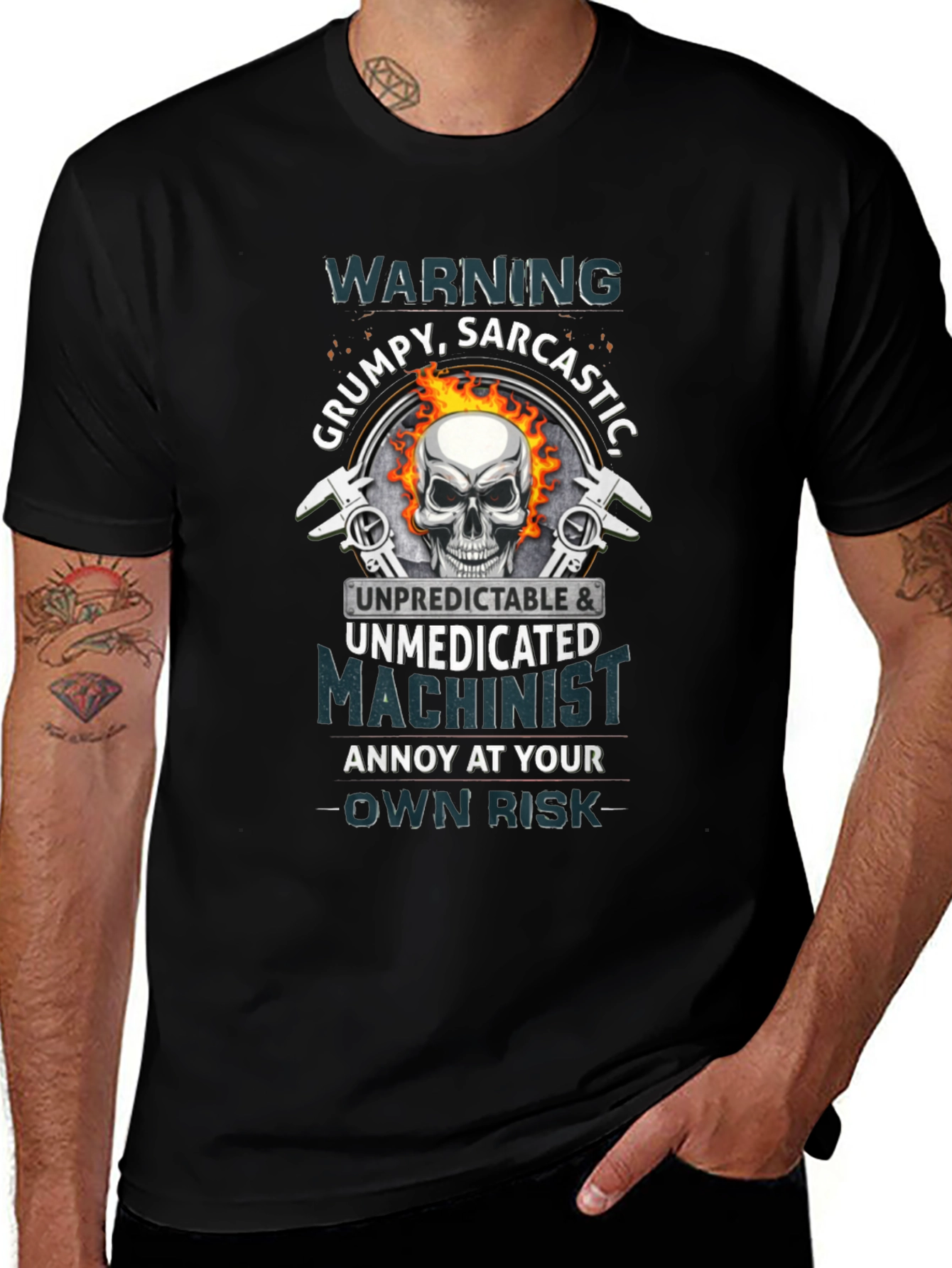 Warning Grumpy Machinist T-Shirt