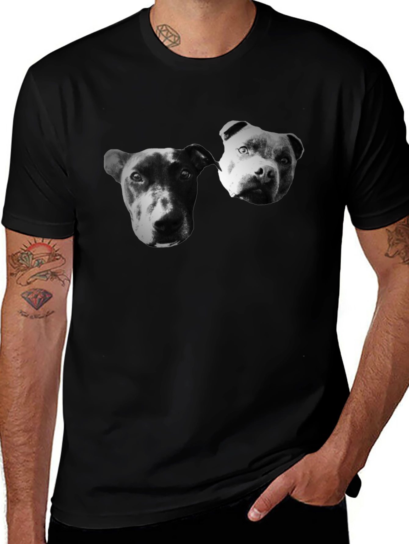 Variant 11 of Black Dog Portrait T-Shirt