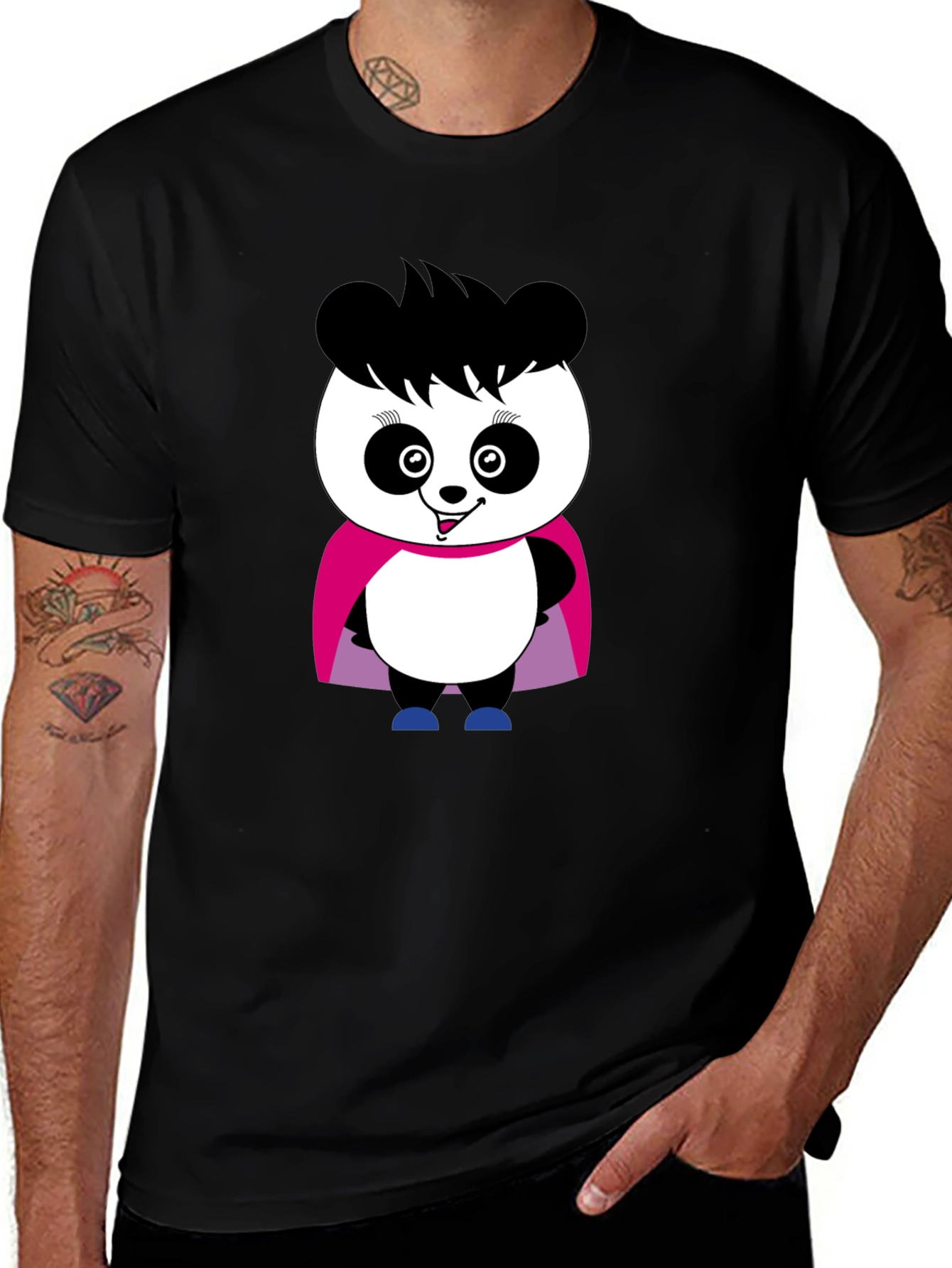 Variant 19 of Super Panda Hero T-Shirt - Soft Cotton Blend