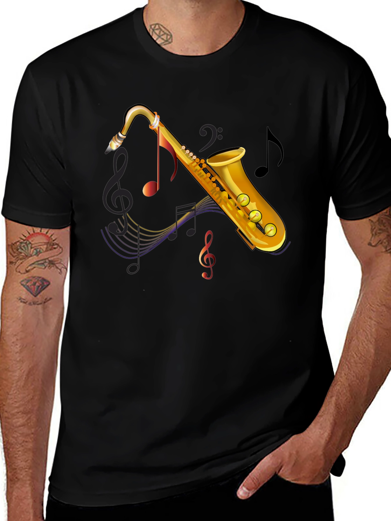 Variant 27 of Saxophone Music Graphic Tee