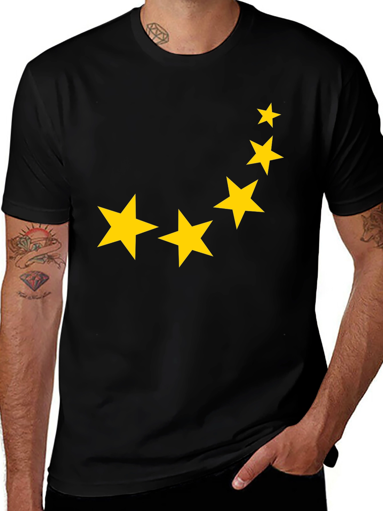 Variant 20 of Starry Night Tee - Graphic Print Crew Neck T-Shirt