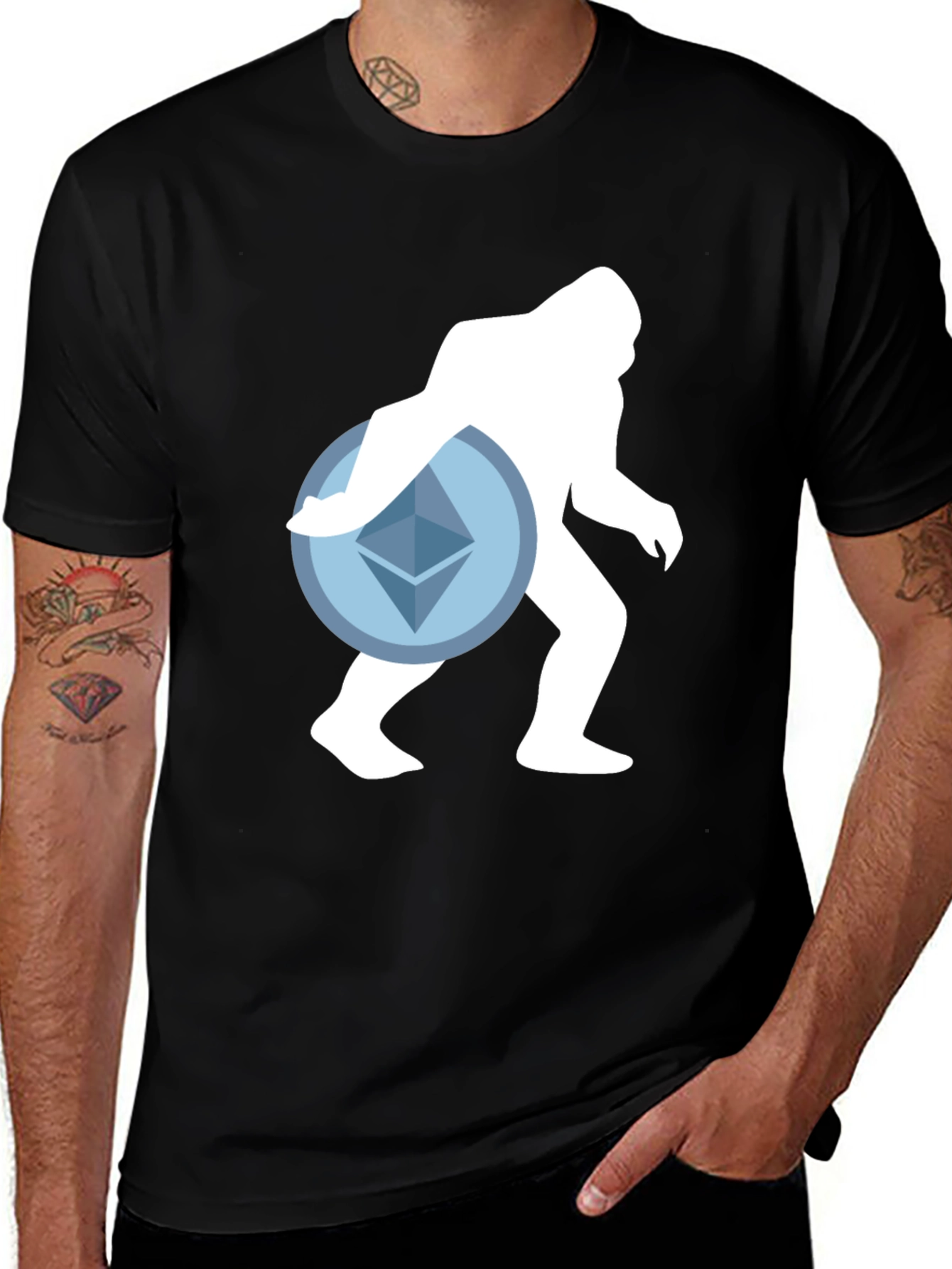 Crypto Sasquatch T-Shirt - Ethereum Design