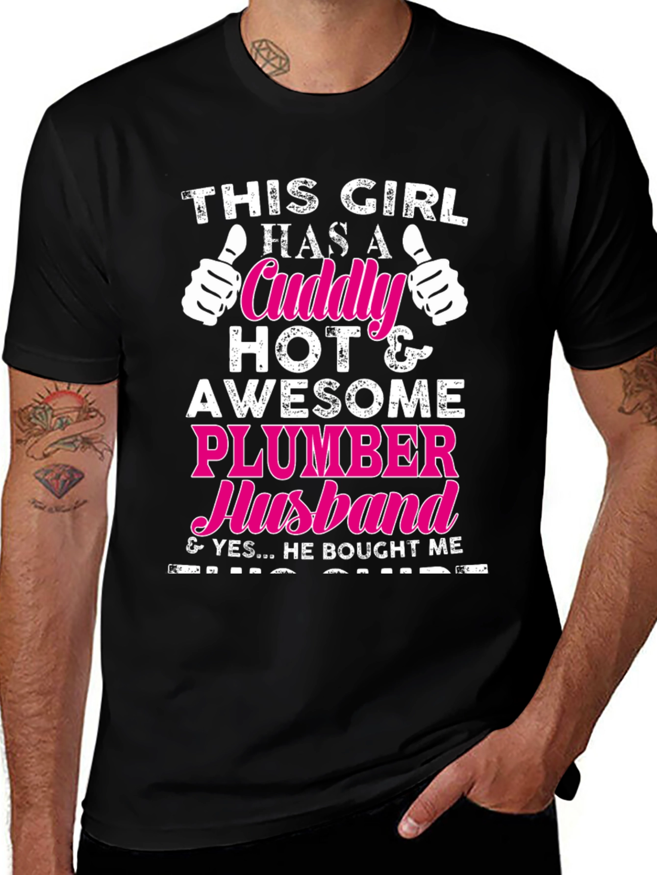 Variant 20 of Cuddly Plumber Husband T-Shirt