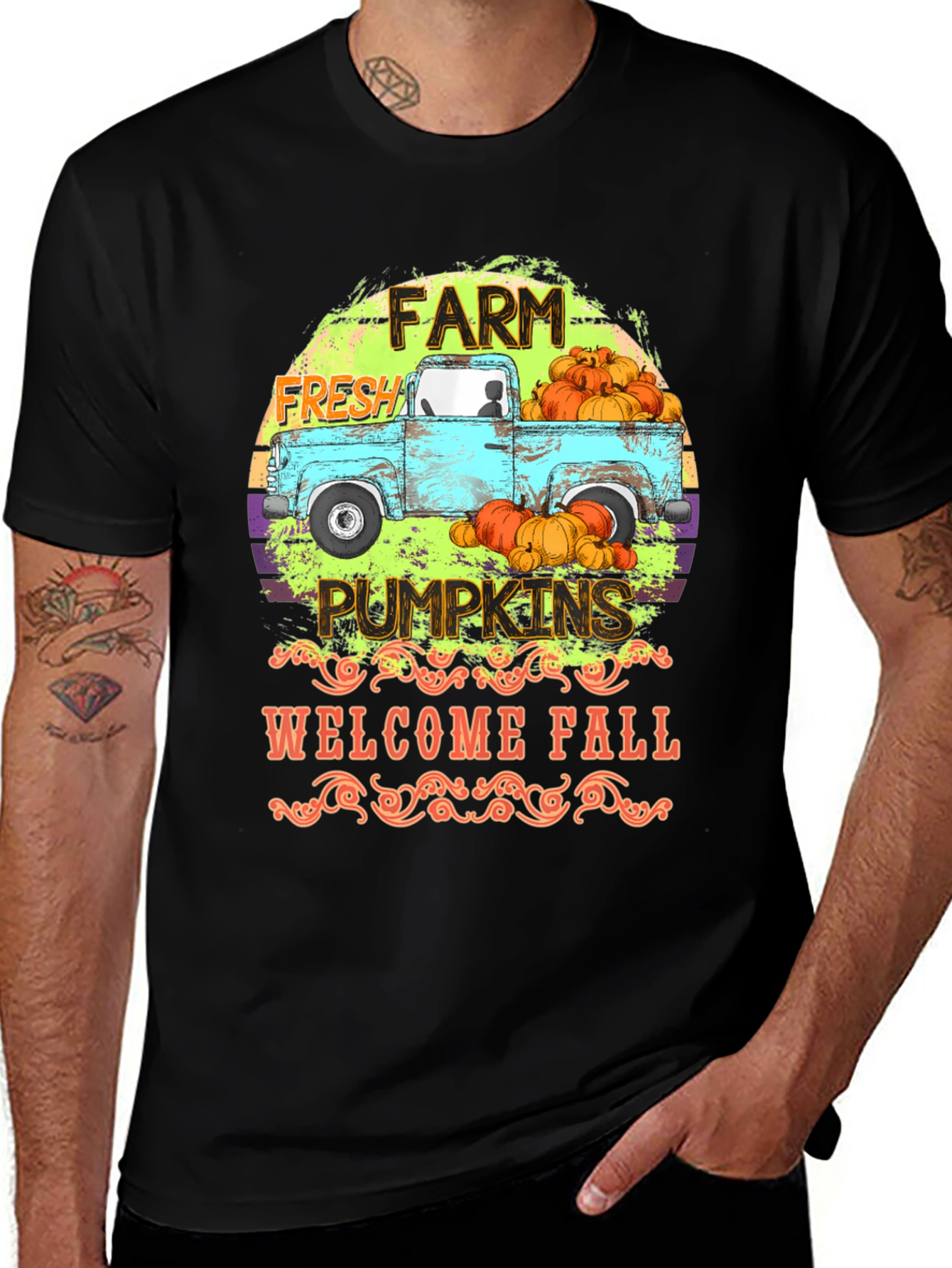 Farm Fresh Pumpkins Graphic T-Shirt