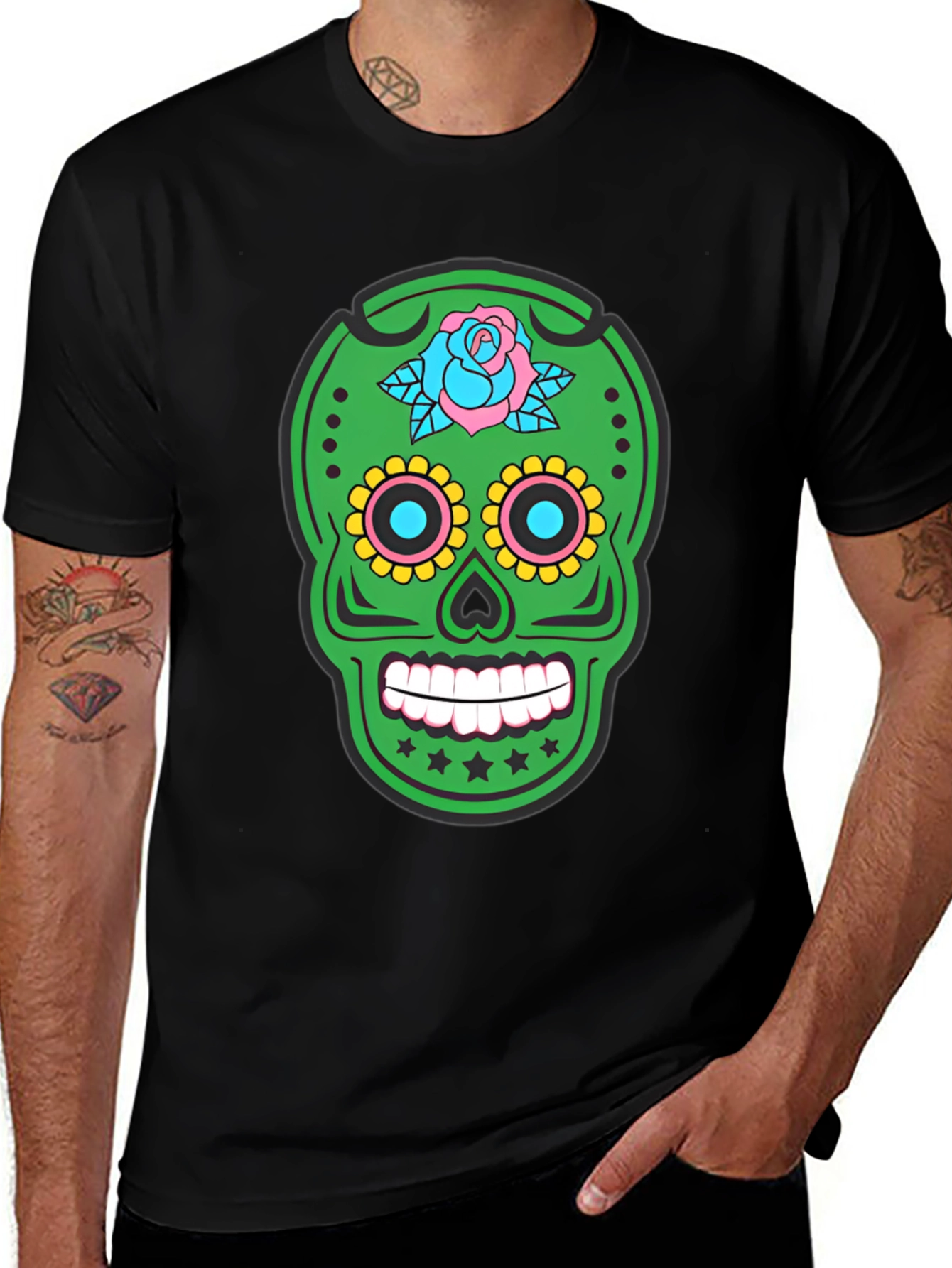 Variant 8 of Sugar Skull T-Shirt - Day of the Dead Graphic Tee