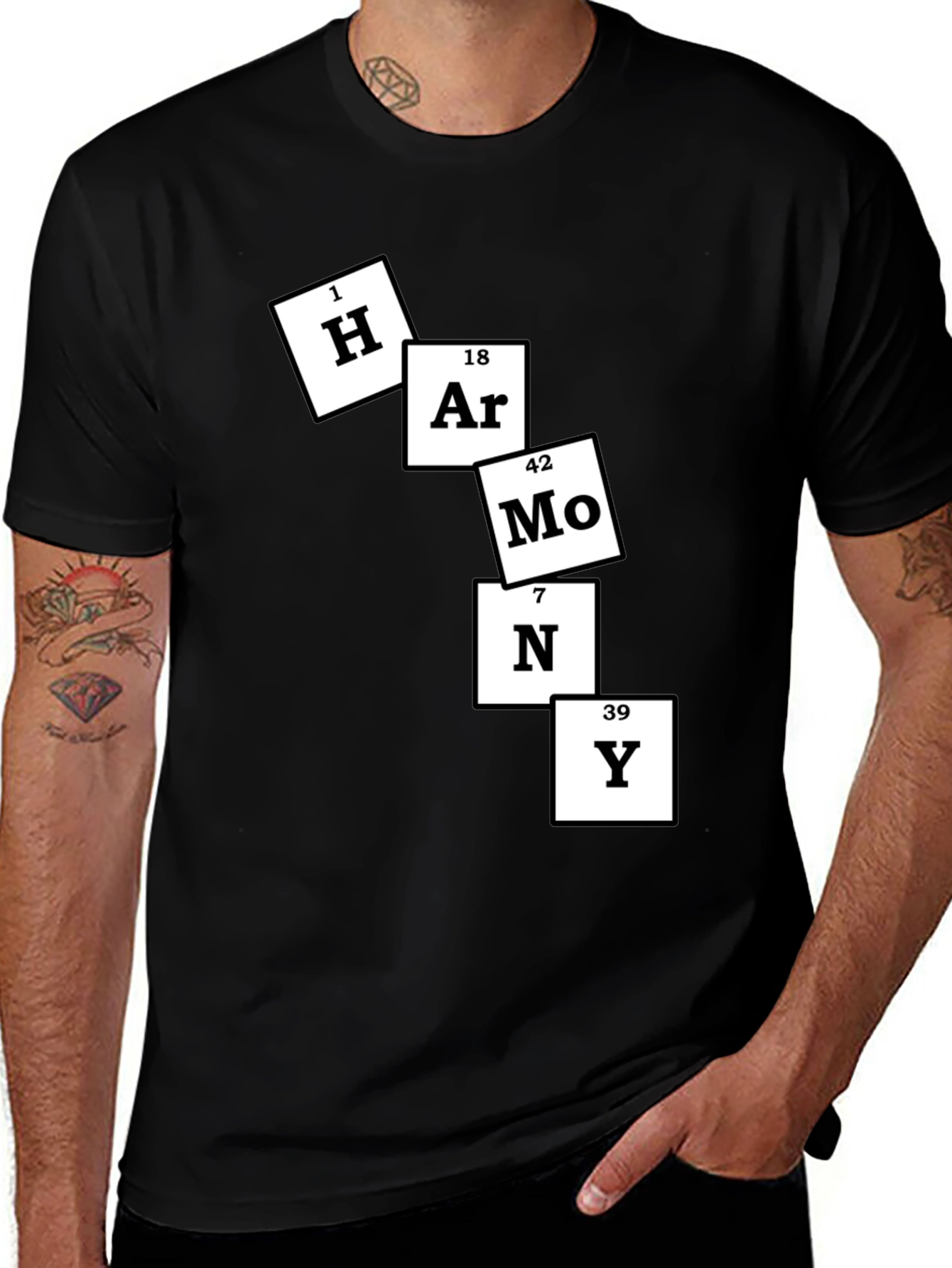 Variant 21 of Harmony Periodic Table T-Shirt