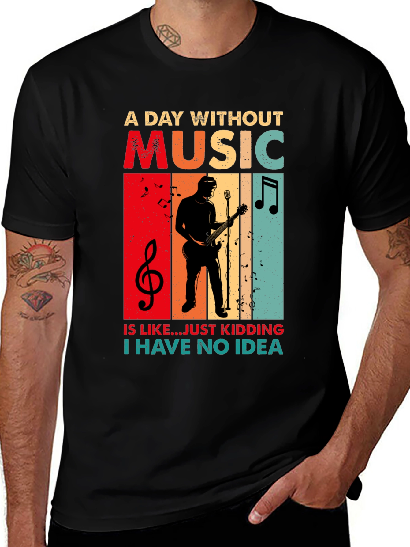 Variant 28 of Music Lover T-Shirt: A Day Without Music