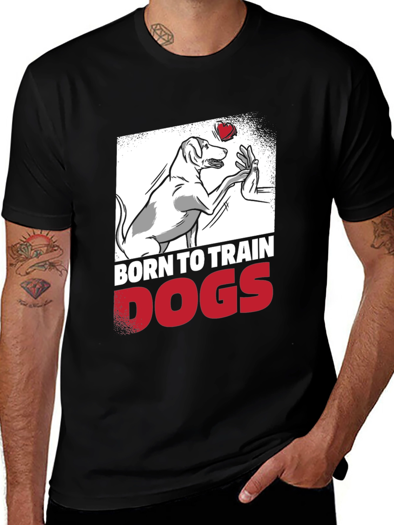 Variant 27 of Born to Train Dogs Graphic Tee
