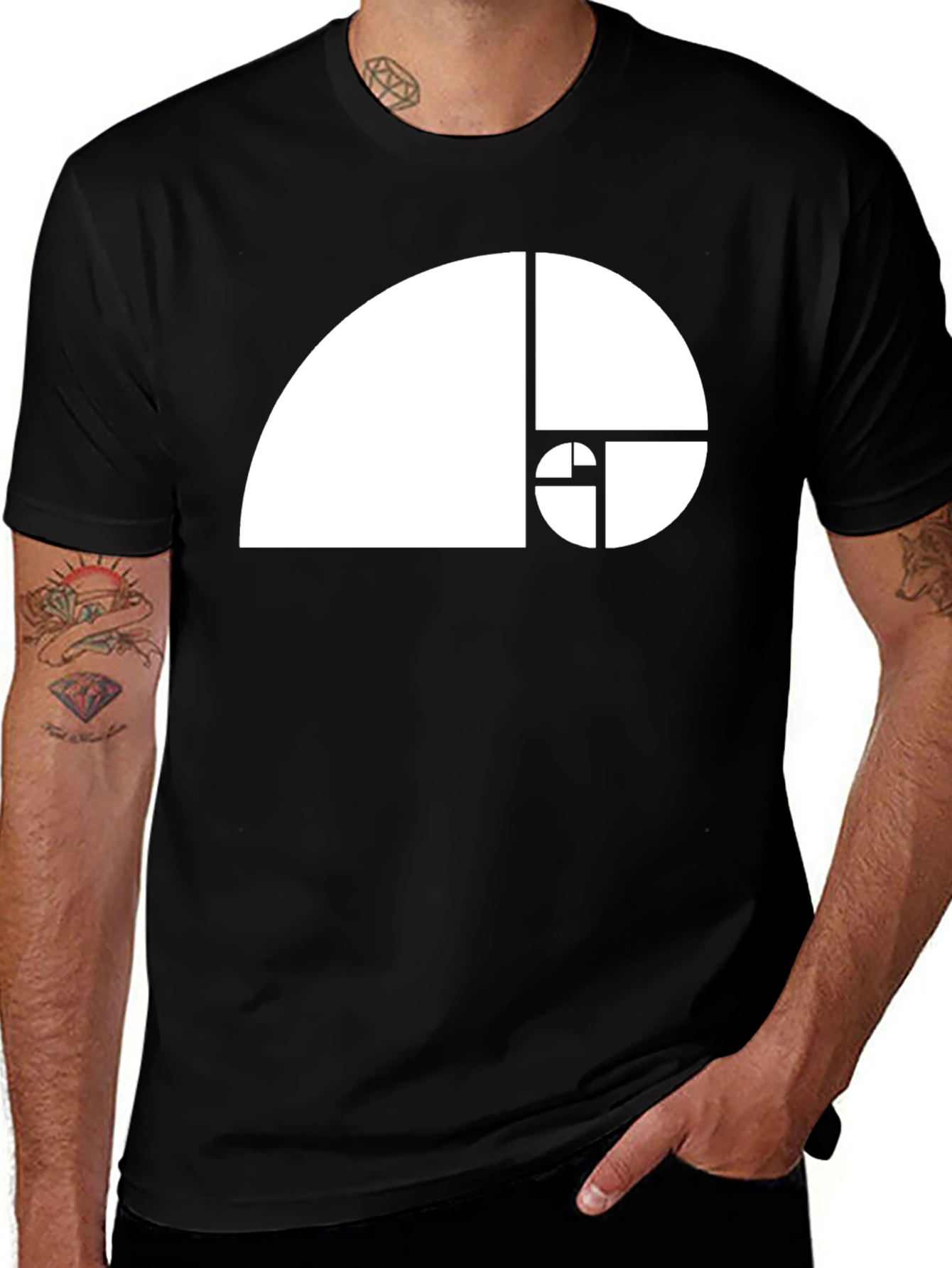 Fibonacci Sequence Graphic Tee - Modern Math Design