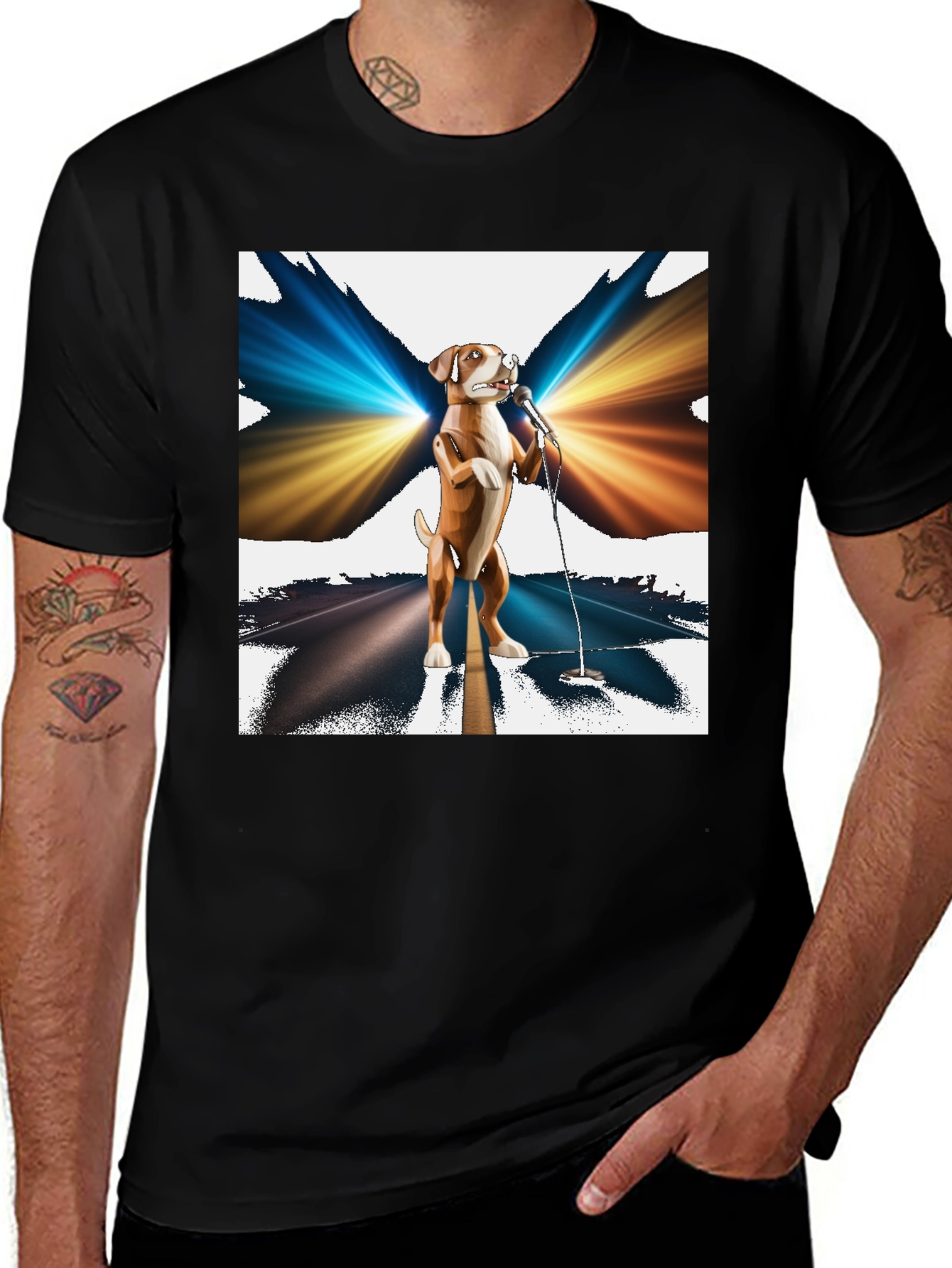Variant 18 of Dog Singer Graphic T-Shirt