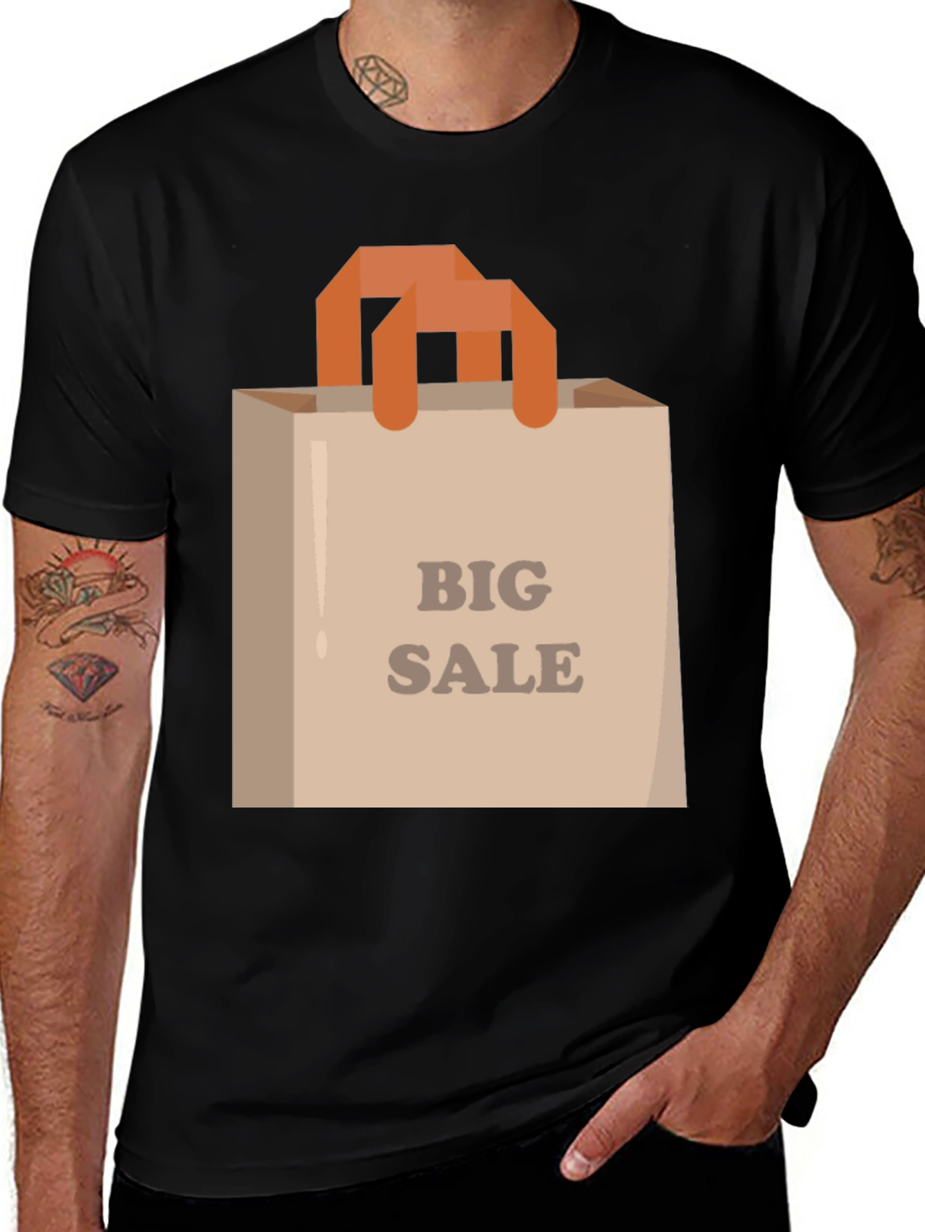 Variant 6 of Big Sale Graphic Tee - Stylish Black T-Shirt