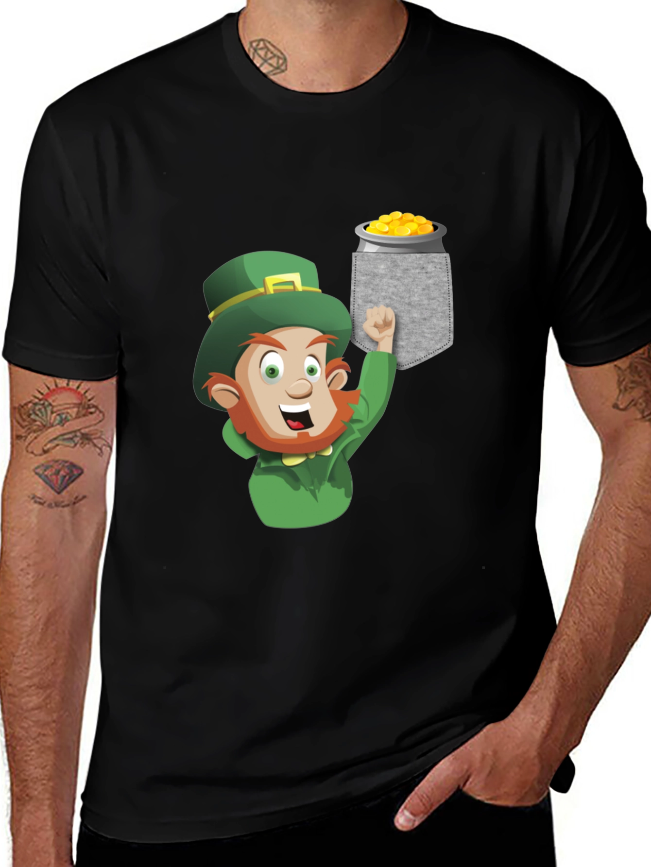 Lucky Leprechaun Pocket Graphic Tee - St. Patrick's Day