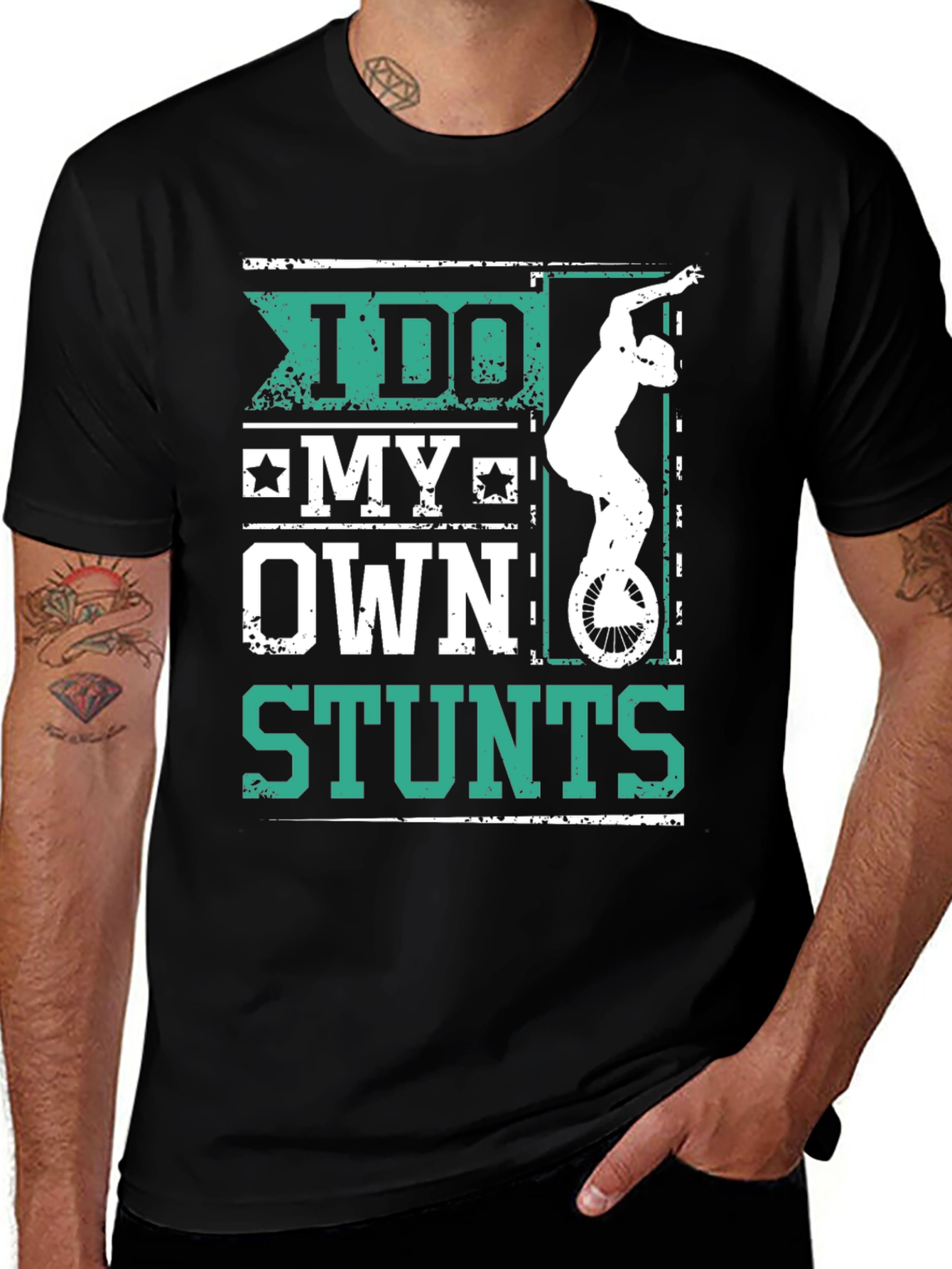 Variant 30 of I Do My Own Stunts Graphic Tee Shirt