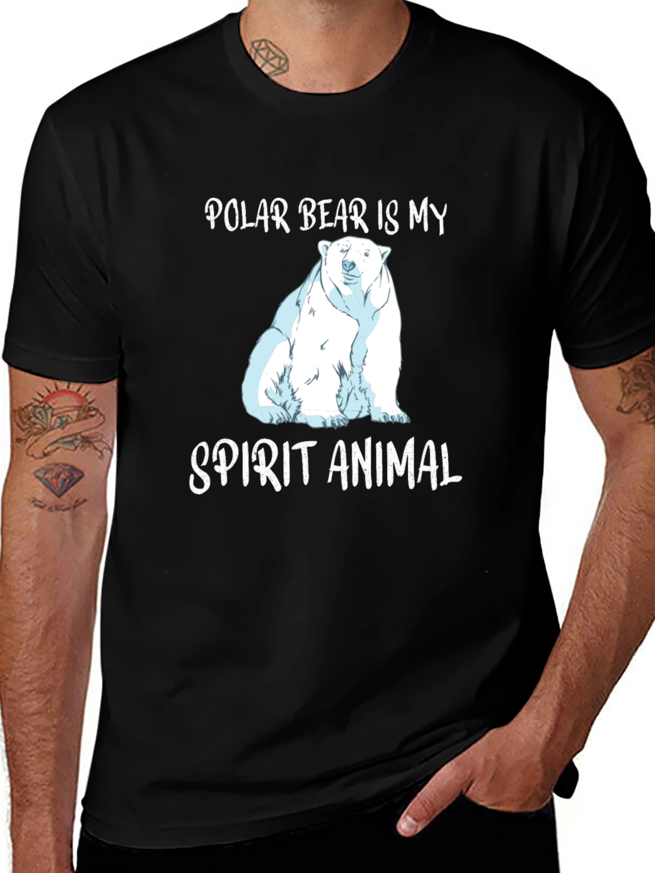 Variant 16 of Polar Bear Spirit Animal Graphic T-Shirt