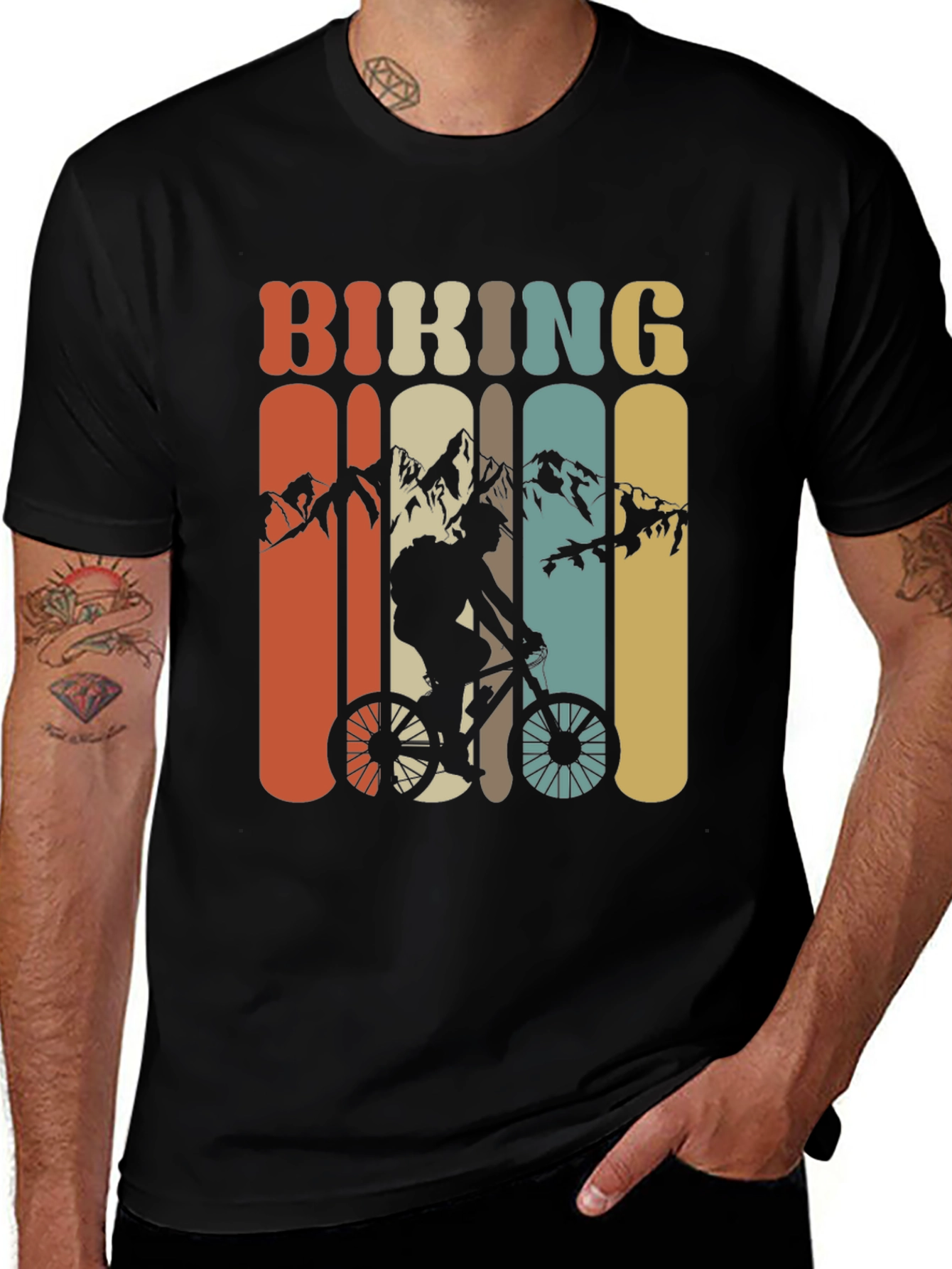 Variant 28 of Retro Biking T-Shirt - Mountain Bike Adventure Tee