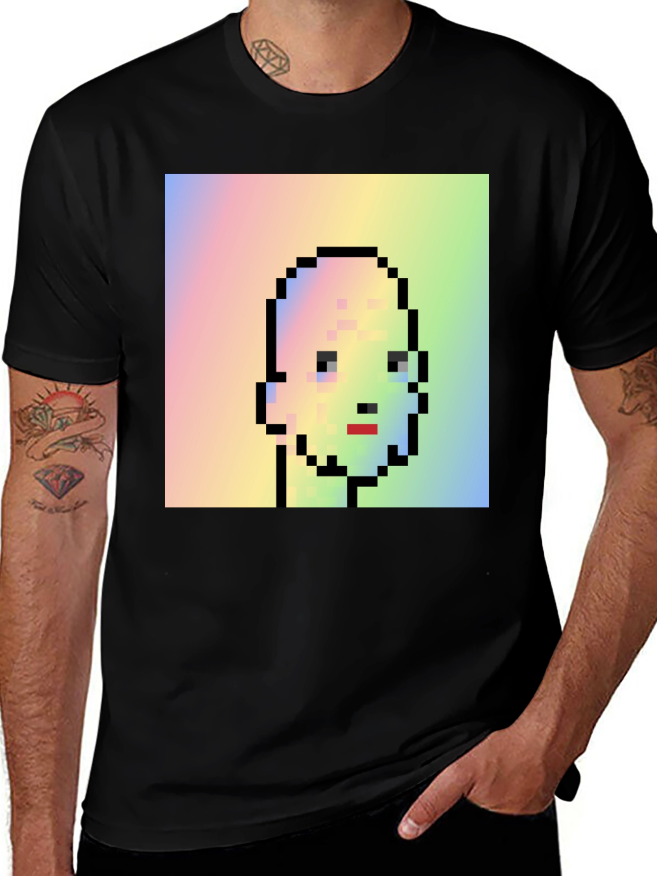 Variant 26 of Pixel Art Portrait Tee - Unique Graphic Design