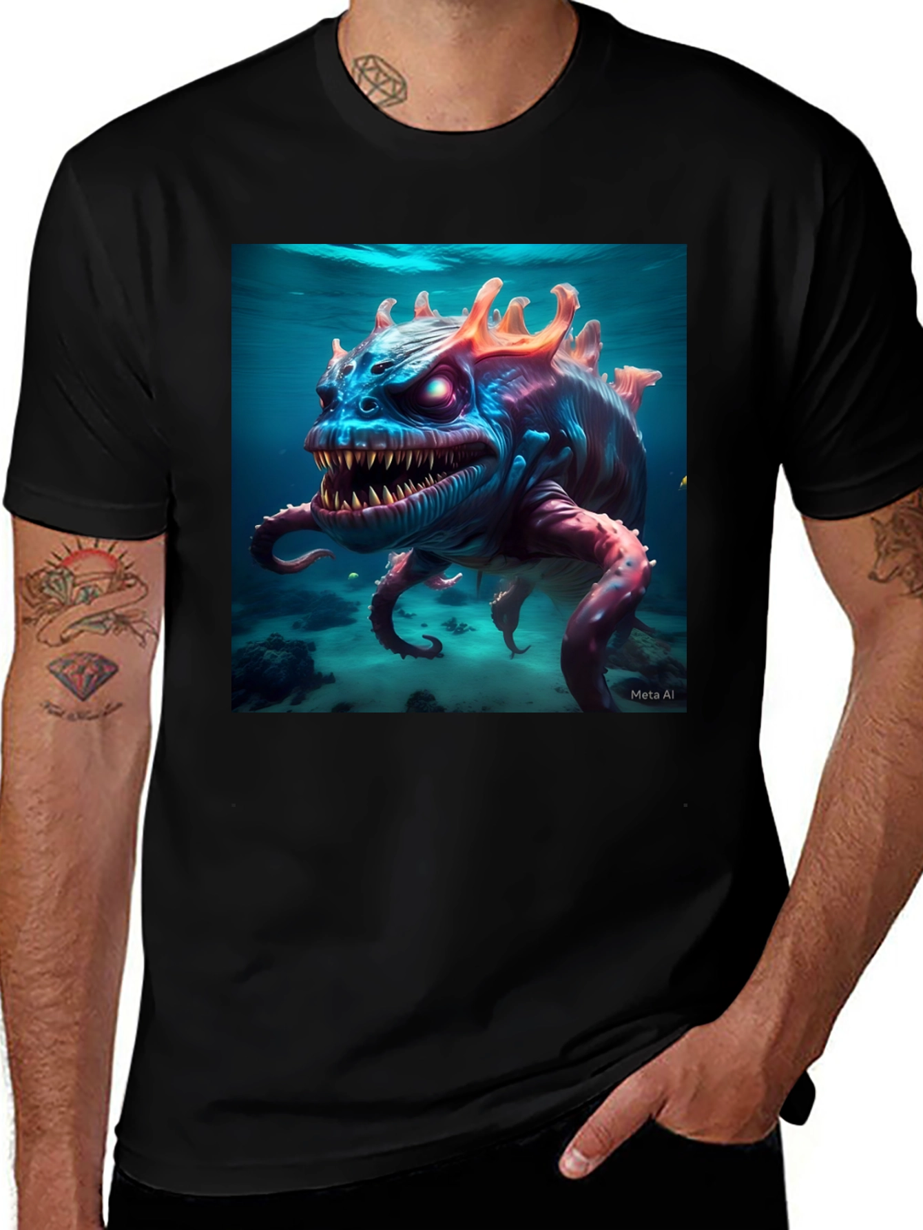 Variant 4 of Sea Monster Graphic Tee