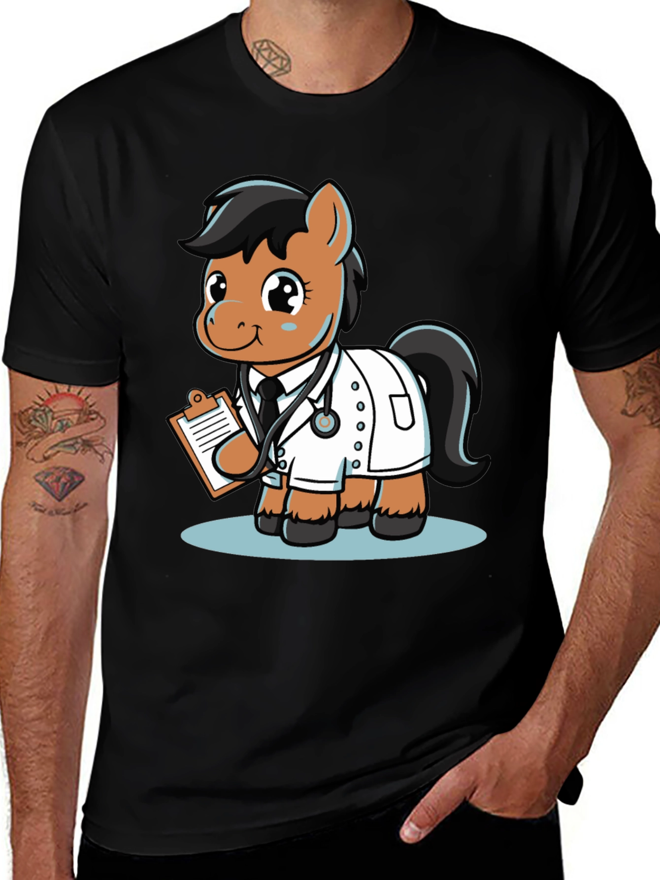 Variant 16 of Doctor Pony T-Shirt - Cute Cartoon Animal Tee