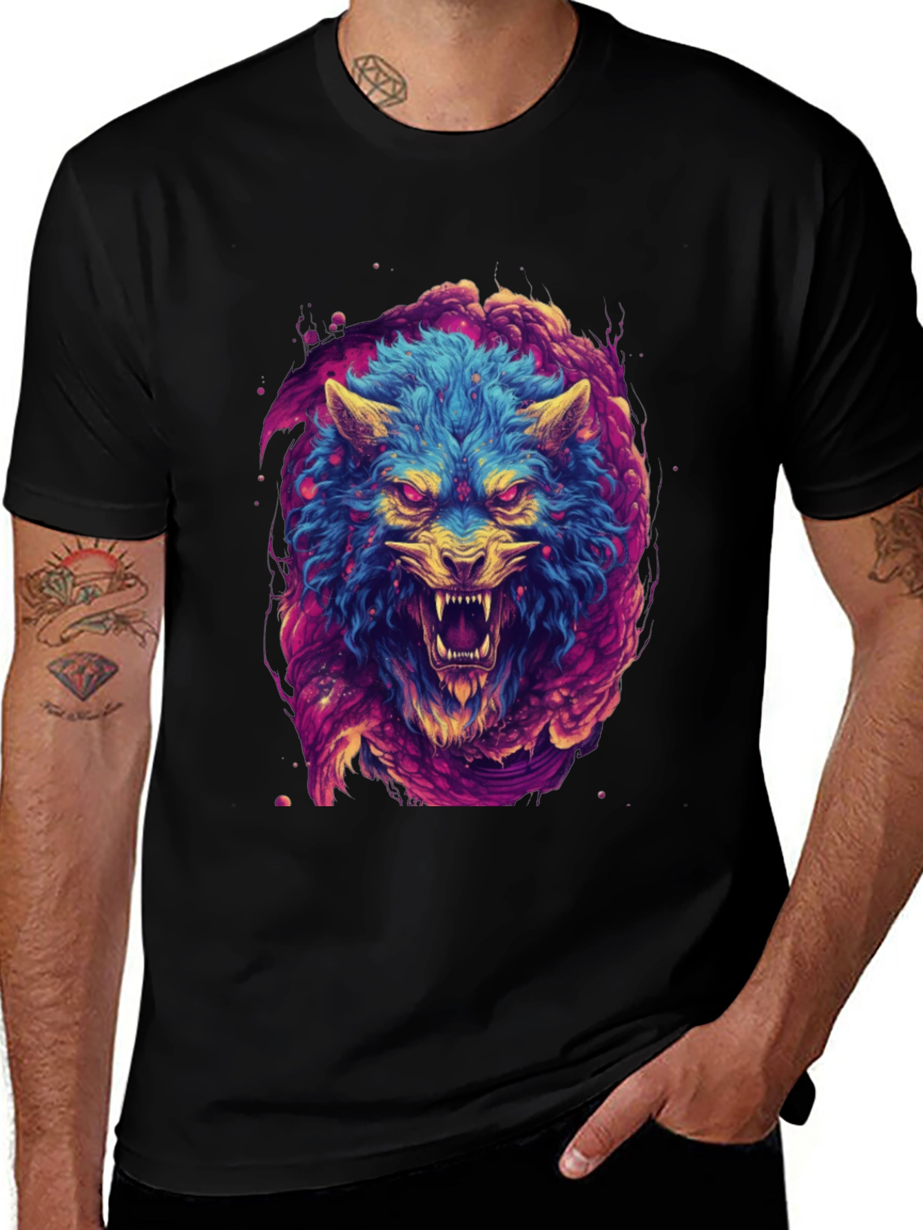 Variant 22 of Vibrant Wolf Graphic Tee - Bold & Unique Design