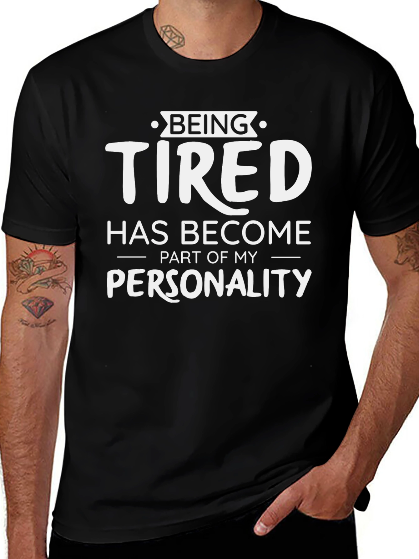 Variant 18 of Funny "Being Tired" Graphic T-Shirt