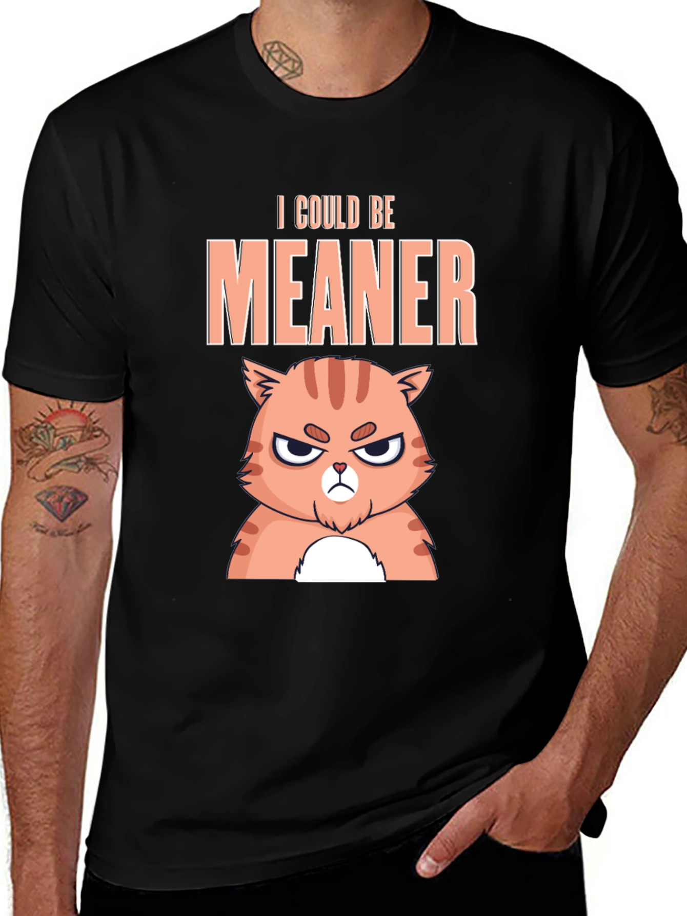 Variant 12 of I Could Be Meaner Cat T-Shirt