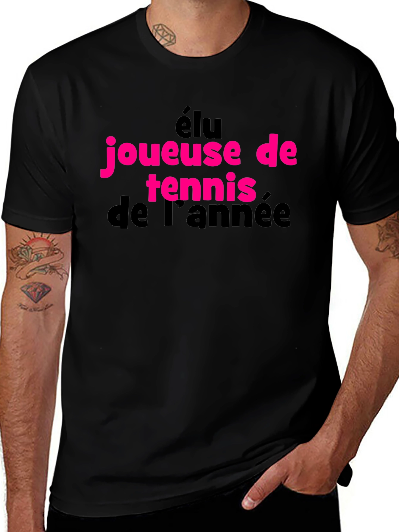 Variant 4 of Tennis Player of the Year Black T-Shirt