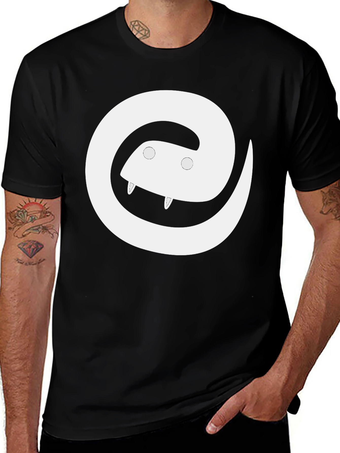 Snake Logo Black T-Shirt