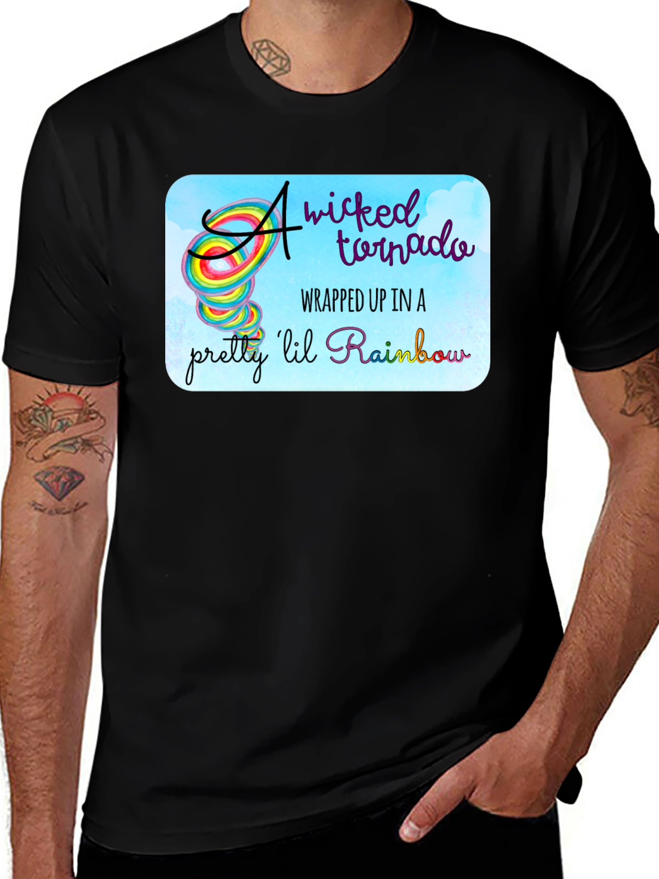 Variant 22 of Wicked Tornado Rainbow T-Shirt