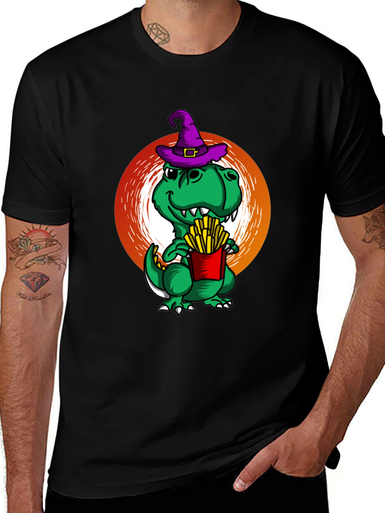 Variant 26 of Dino Witch French Fry T-Shirt