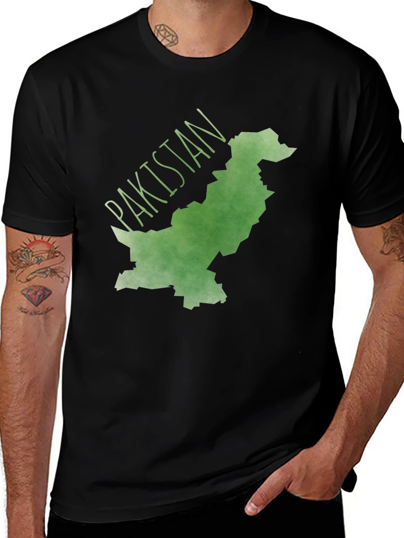 Pakistan Map T-Shirt - Black Graphic Tee